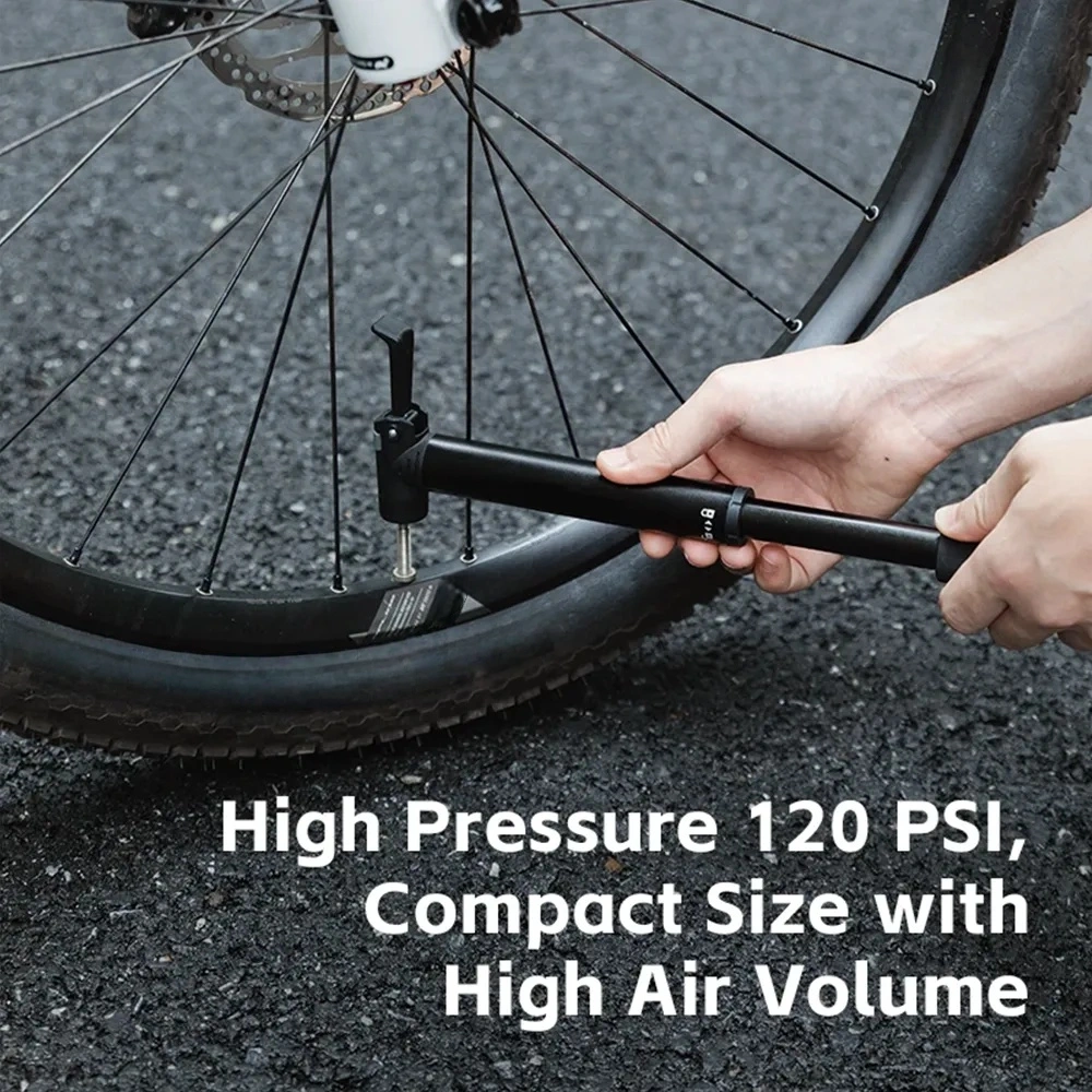Portable bicycle air pump with rebound repair tools and bicycle accessories