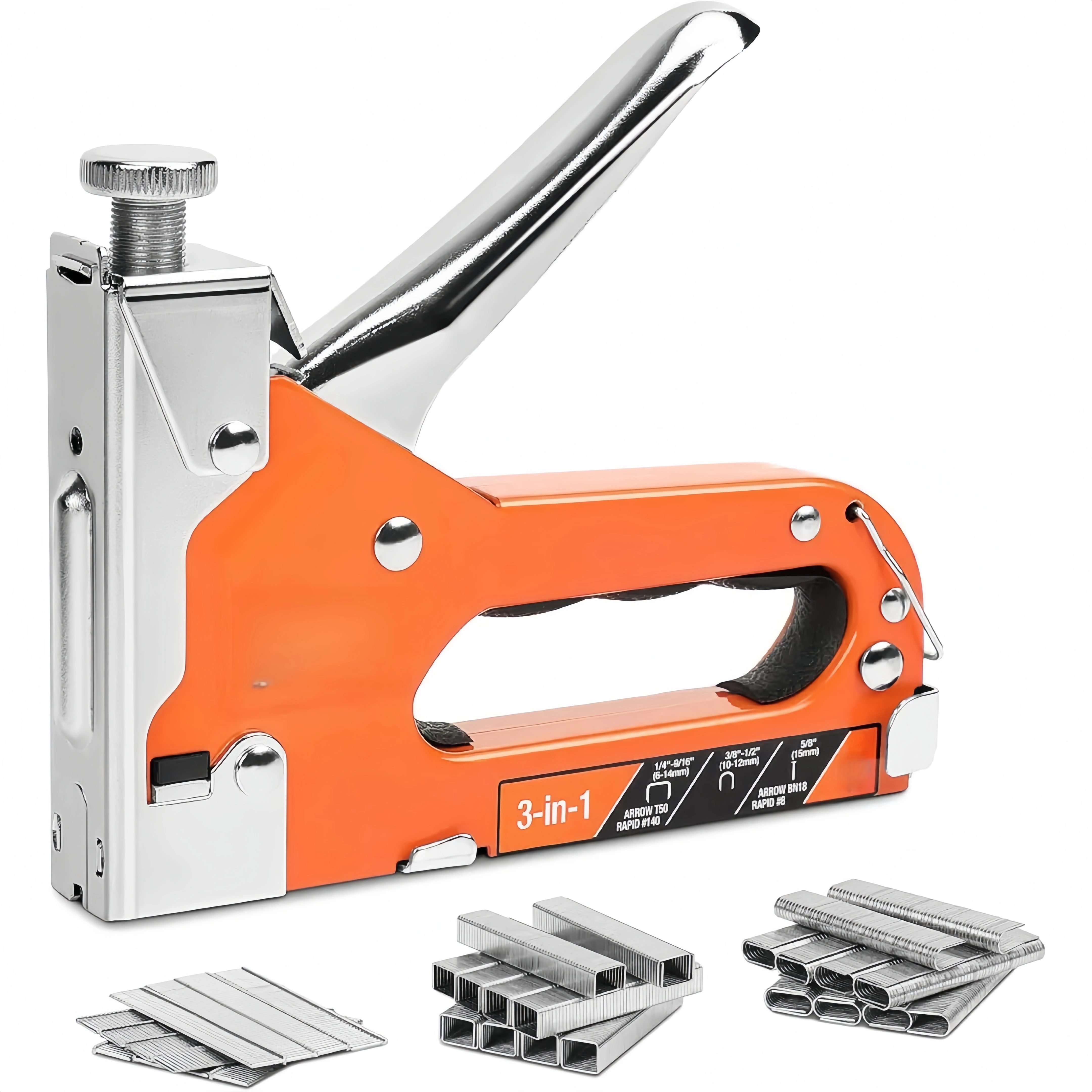 Heavy Duty 3-in-1 Manual Stapler with 600 Staples