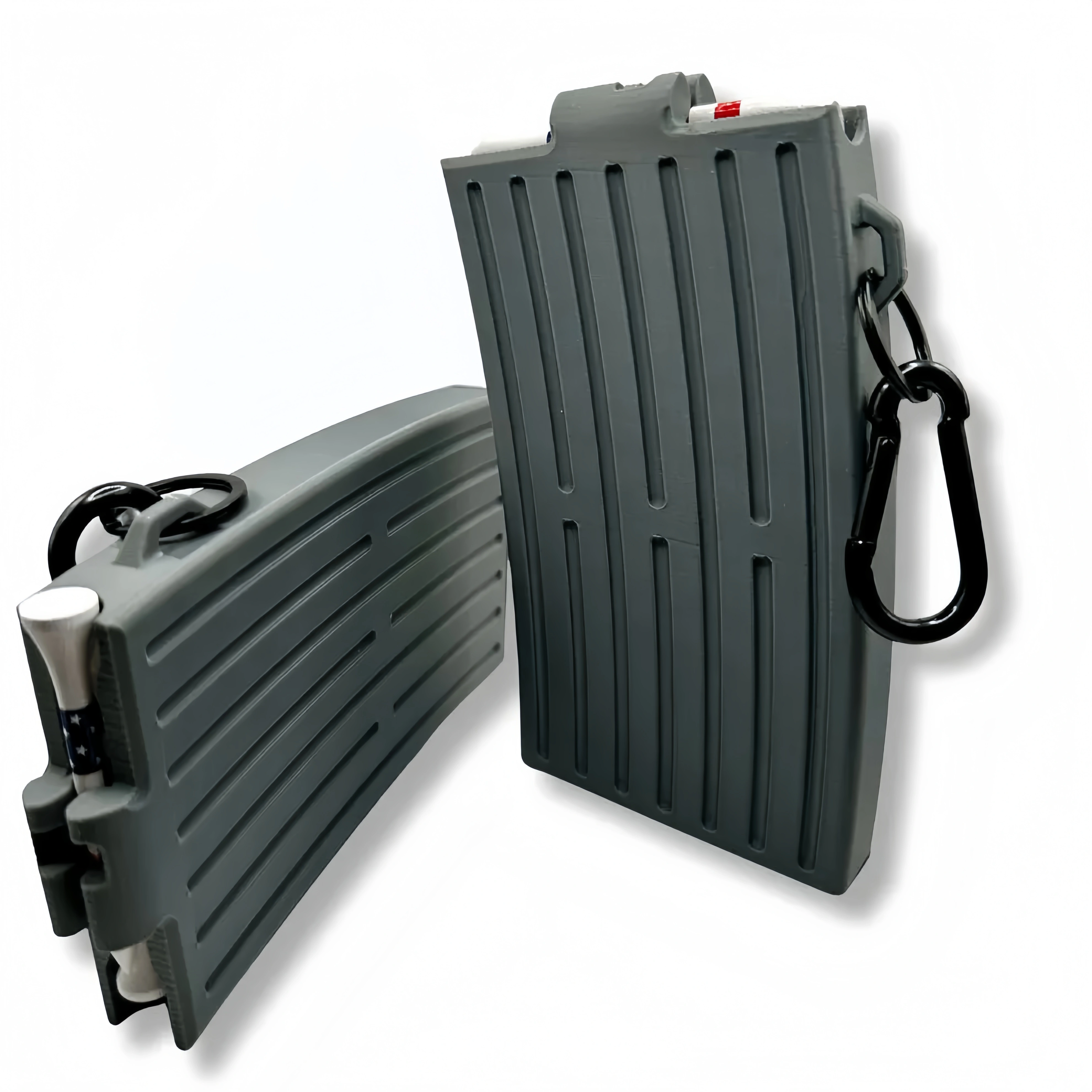 Gunmetal Grey Golf Tee Dispenser – Automatic Golf Tee Dispenser That Securely Attaches to Golf Bag
