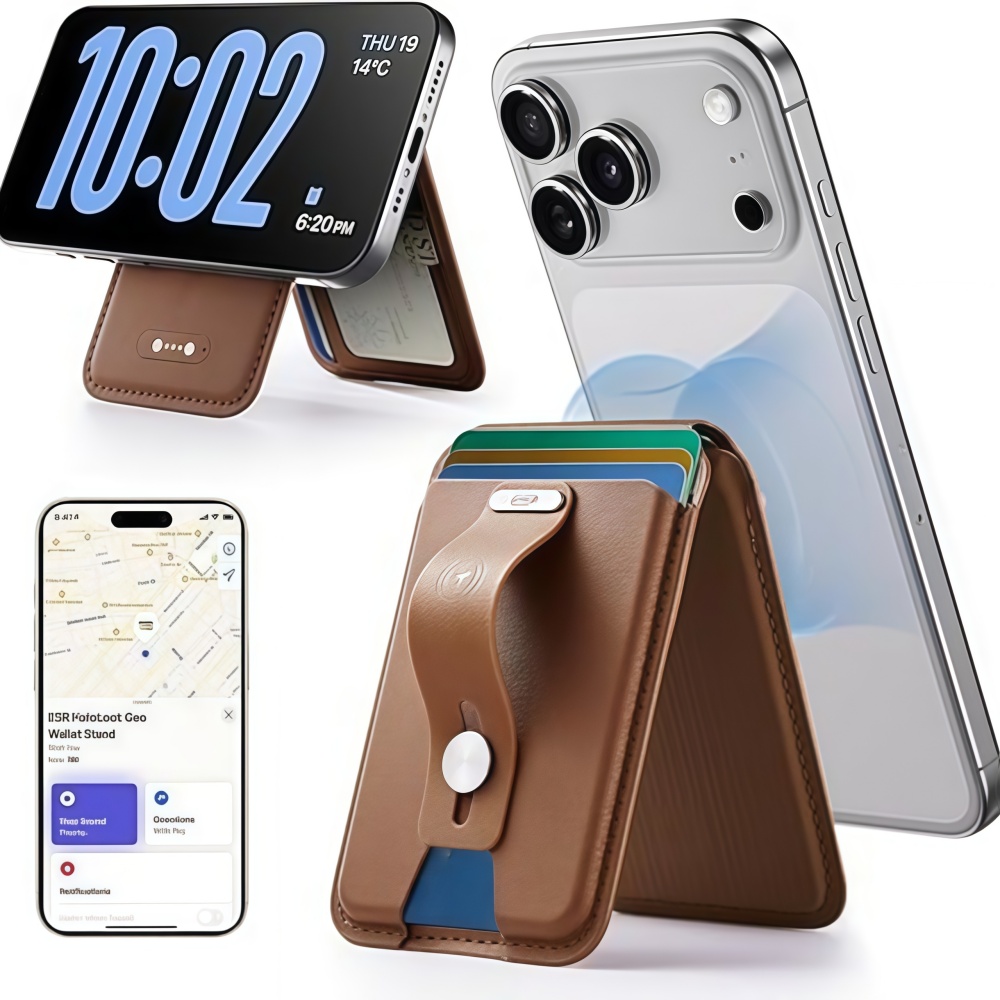 Magnetic Smart Wallet – Real-Time Tracking Card Holder for Secure Everyday Carry