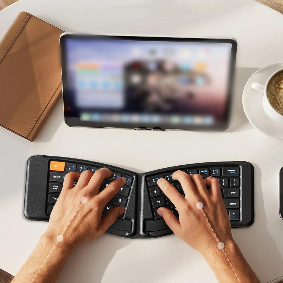 Ergonomic 360° Foldable Bluetooth Keyboard