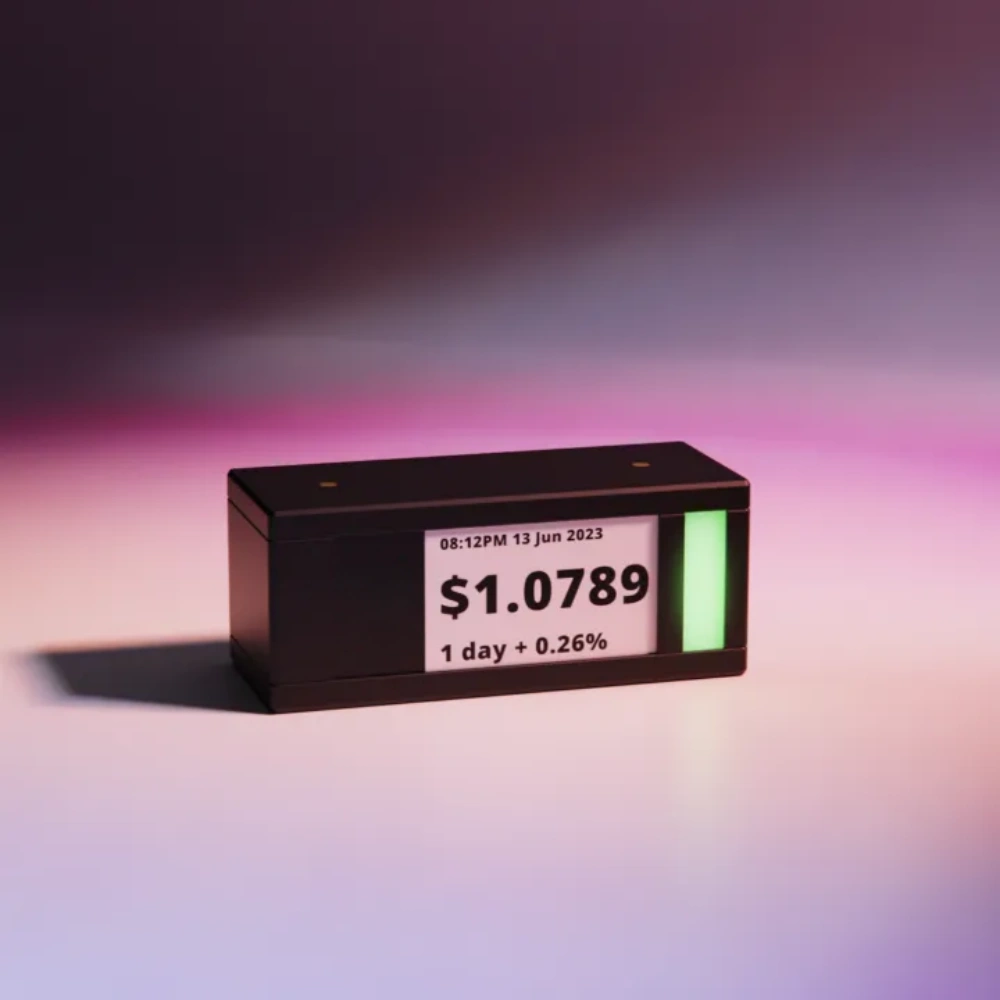 Minimalist E-Ink Finance Screen – Live Market Data for Serious Investors