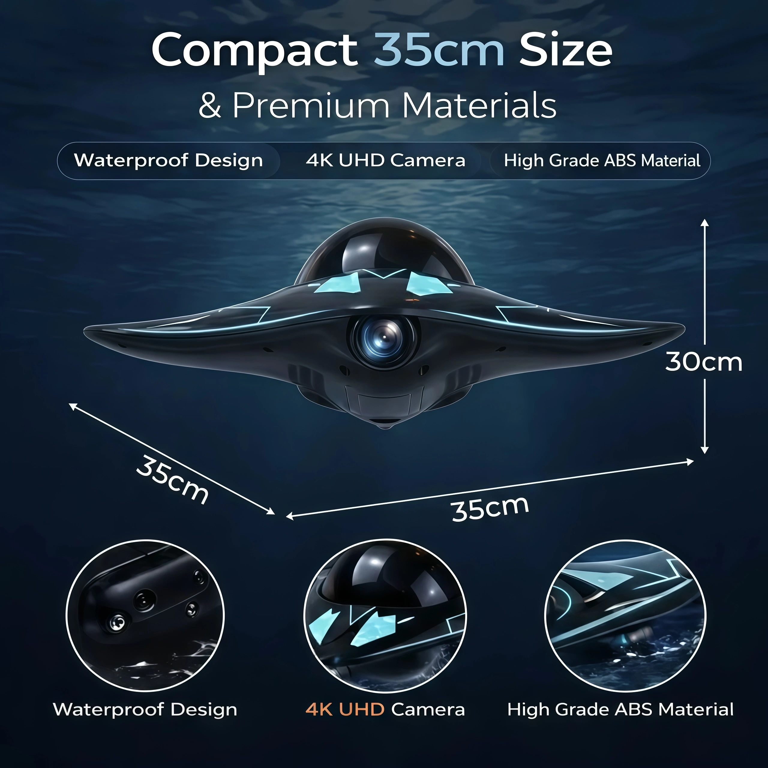 Remote-controlled underwater boat