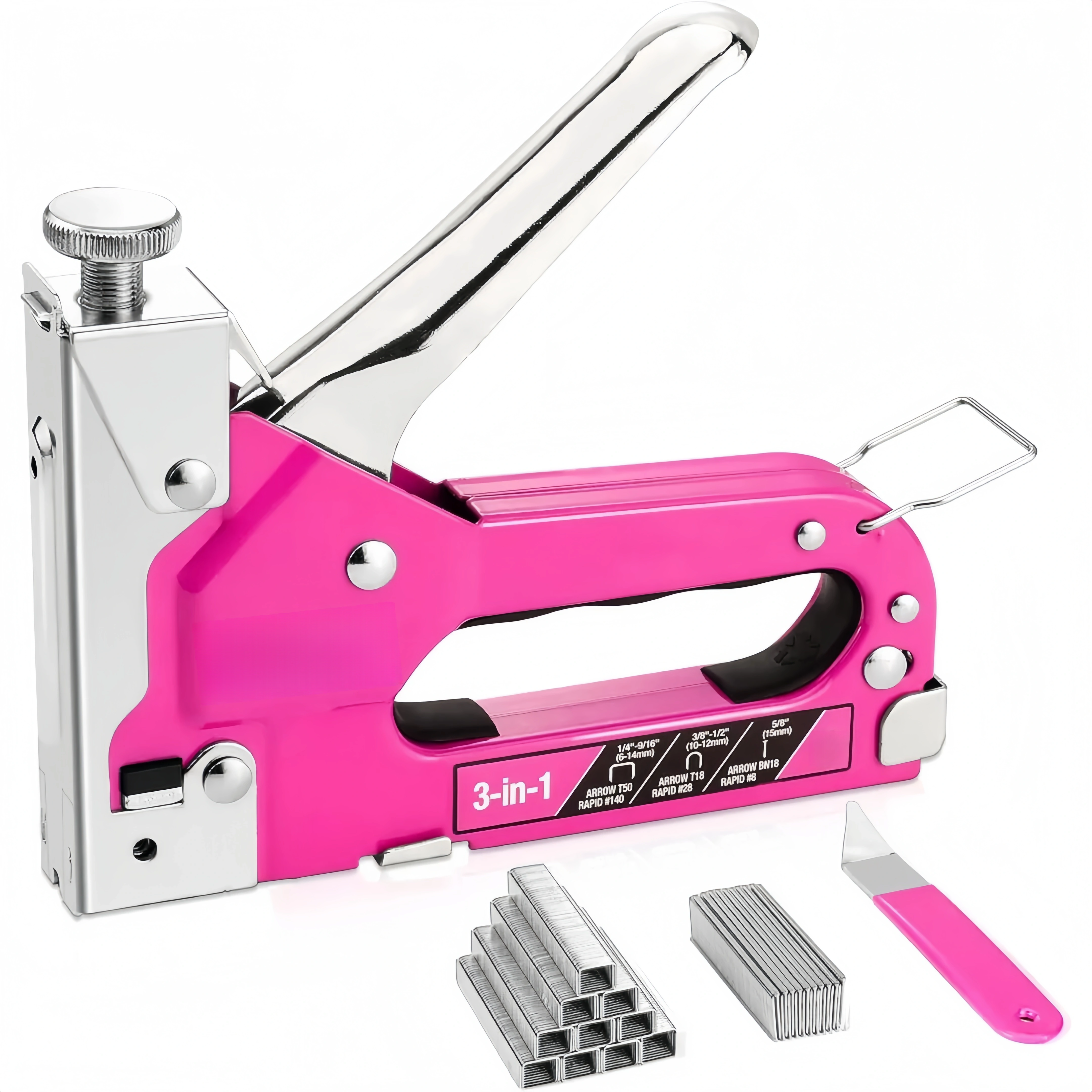 Heavy Duty 3-in-1 Manual Stapler with 600 Staples