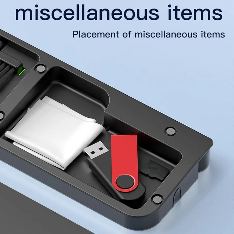 Non-slip keyboard wrist rest with 22-piece cleaning kit