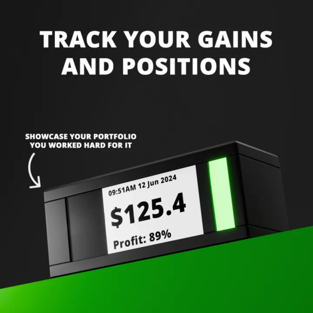 Minimalist E-Ink Finance Screen – Live Market Data for Serious Investors