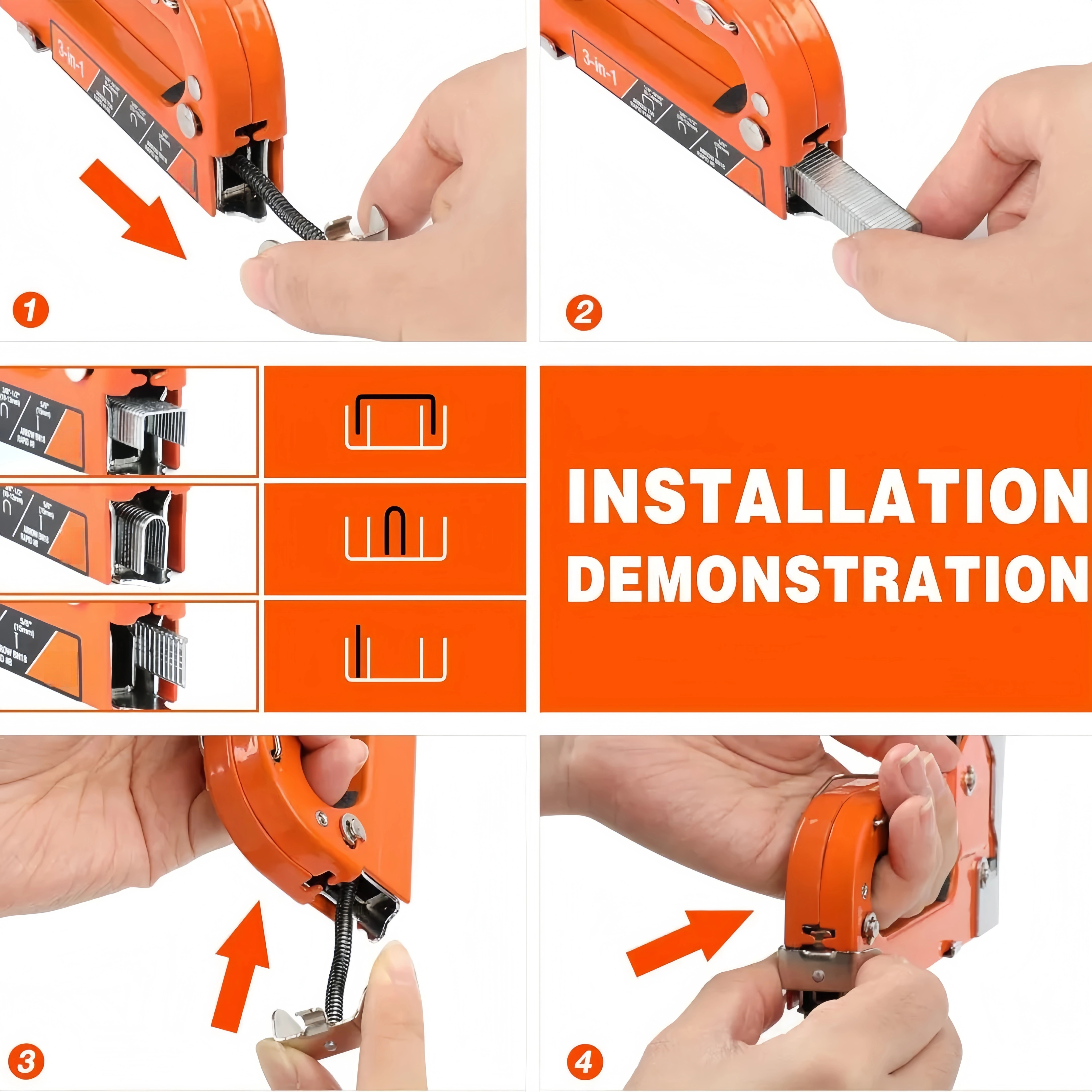 Heavy Duty 3-in-1 Manual Stapler with 600 Staples