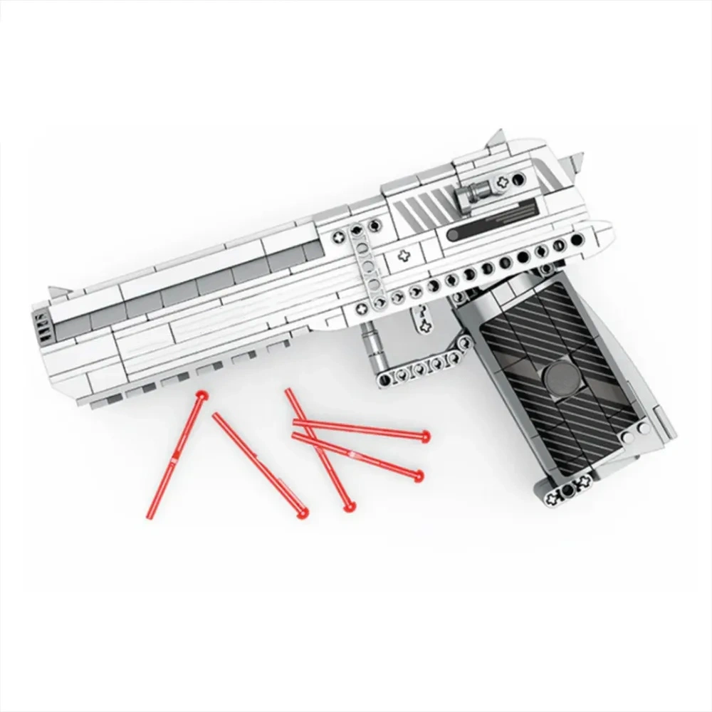 Desert Eagle pistol building blocks, 408-piece gun model kit