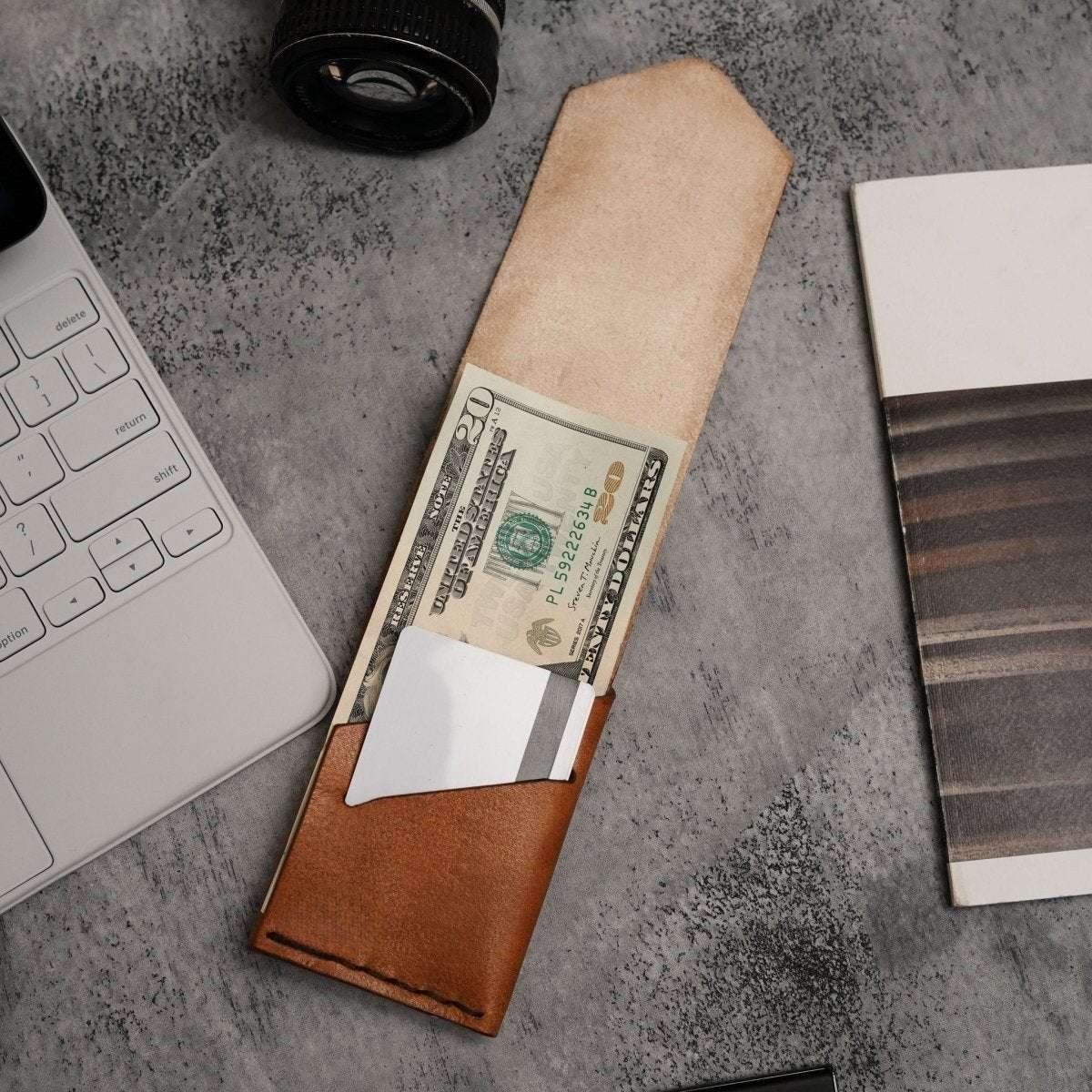 Full-Grain Leather Vertical Wallet – Minimalist Style, Maximum Durability