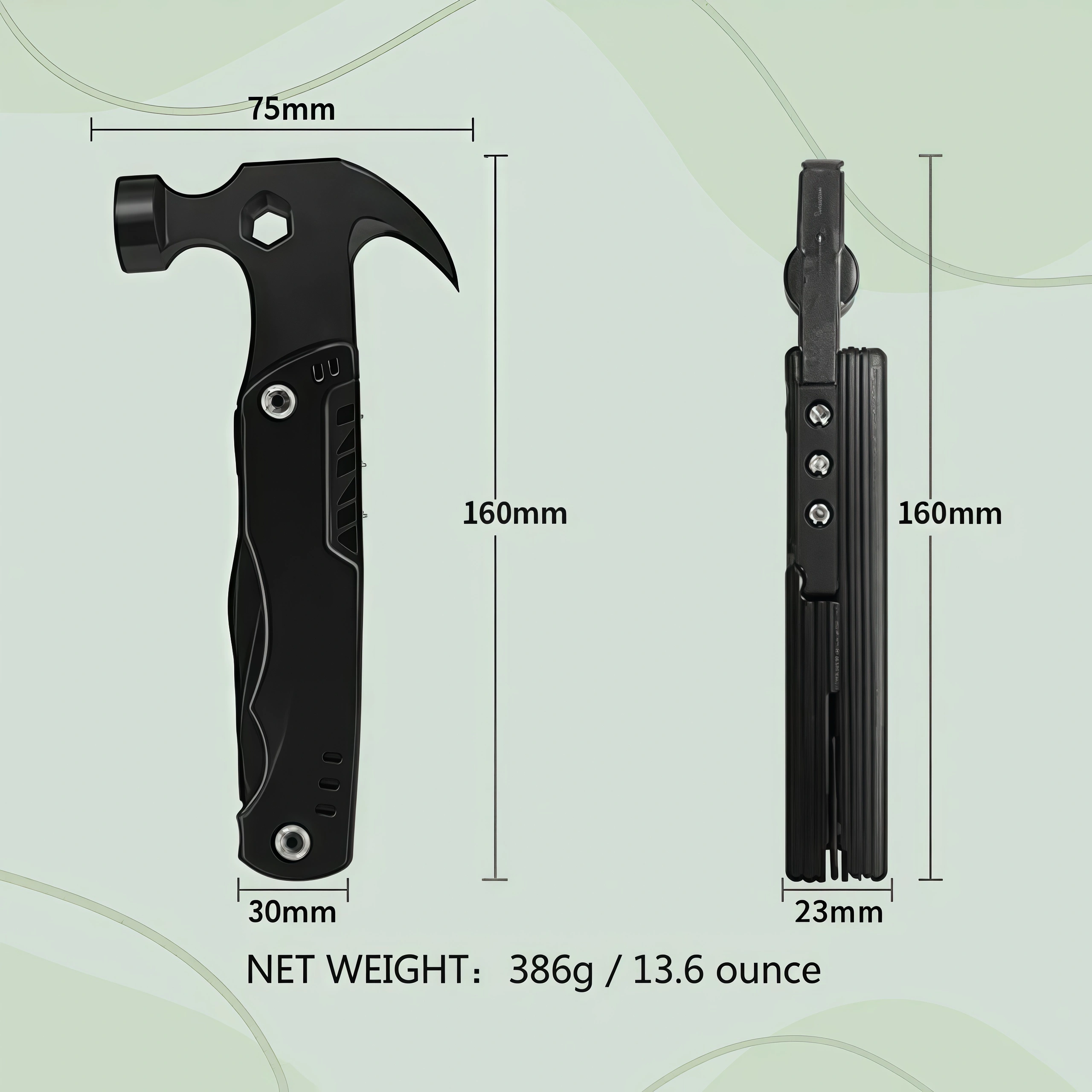 14-in-1 Multi-functional Tool - Essential for Hiking and Adventure