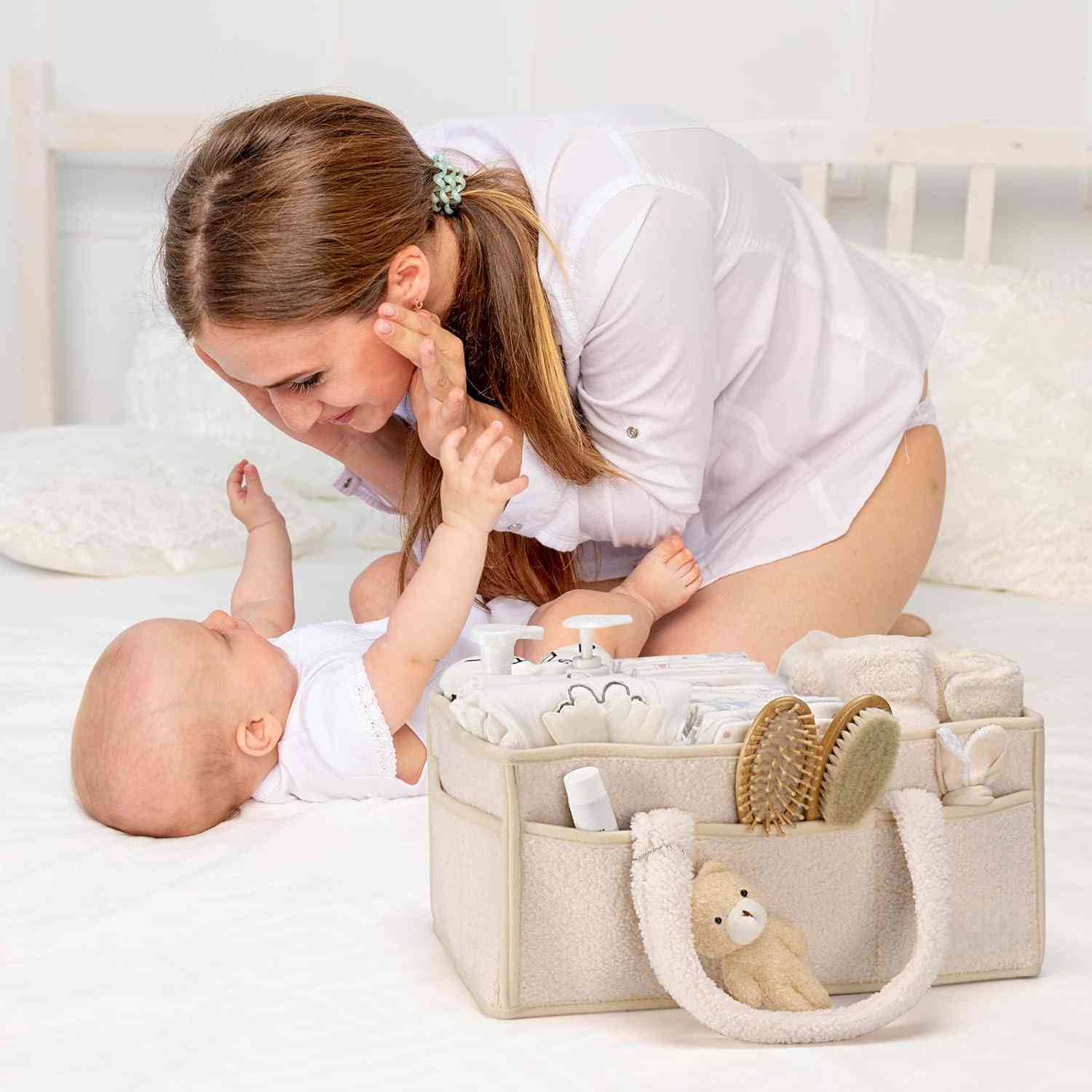 Portable Diaper Caddy - Nursery & Car Storage Organizer