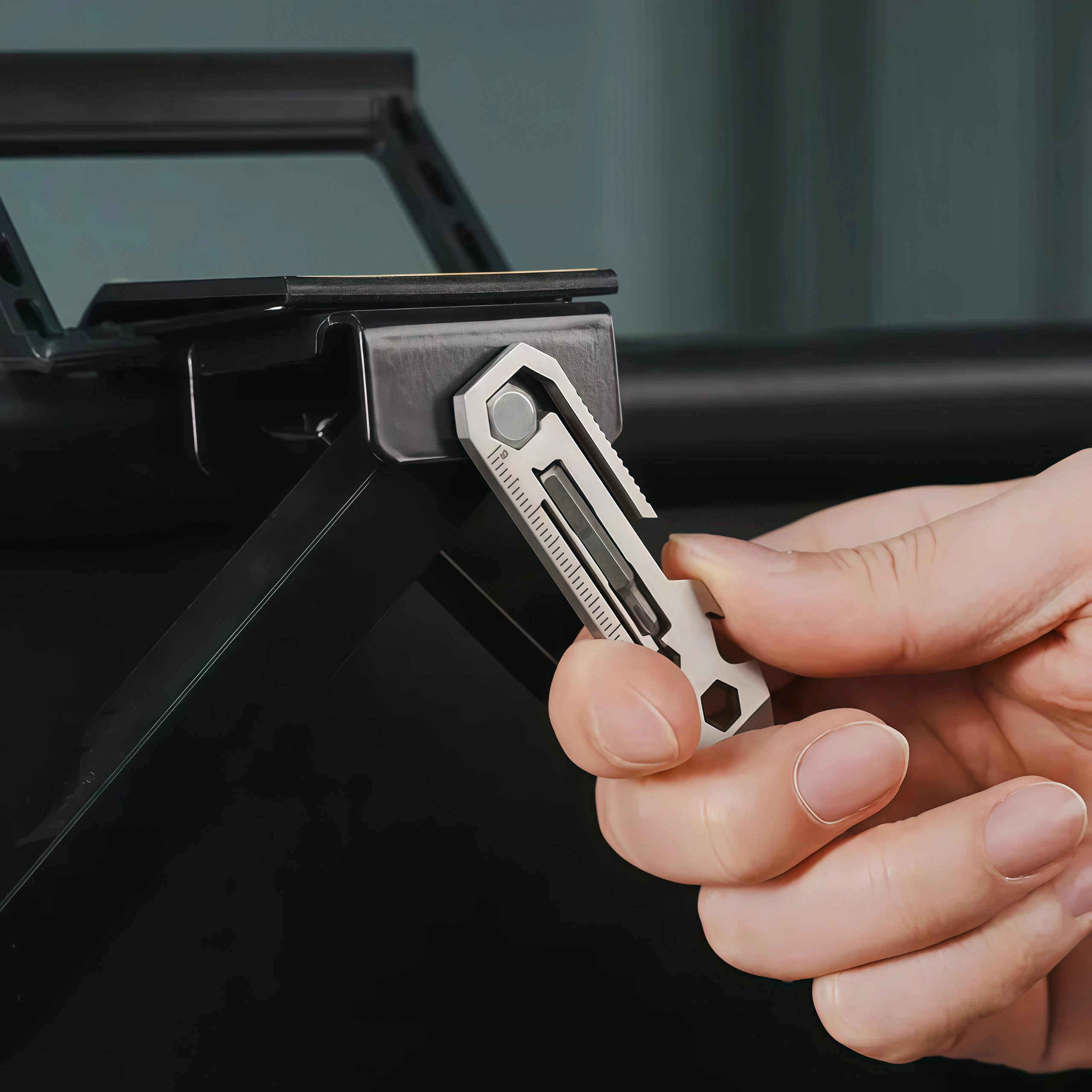 Pry Bar Multitool Pocket Tool with Screwdrivers, Wrenches & Ruler