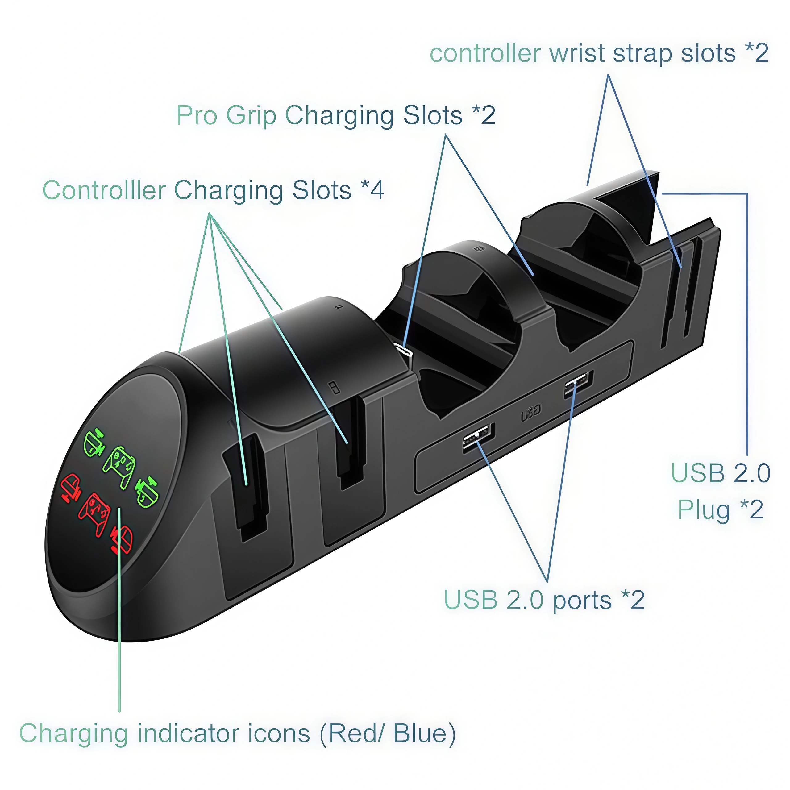 Game controller charging dock - various models