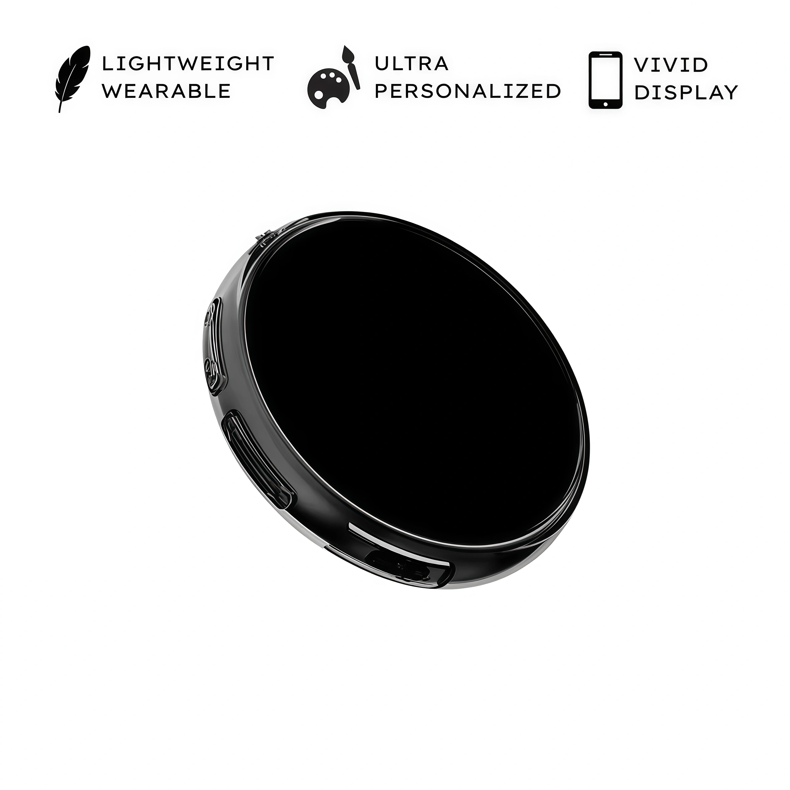 Digital Display Badge – Customizable Touchscreen Pin for Photos, GIFs, and Animations