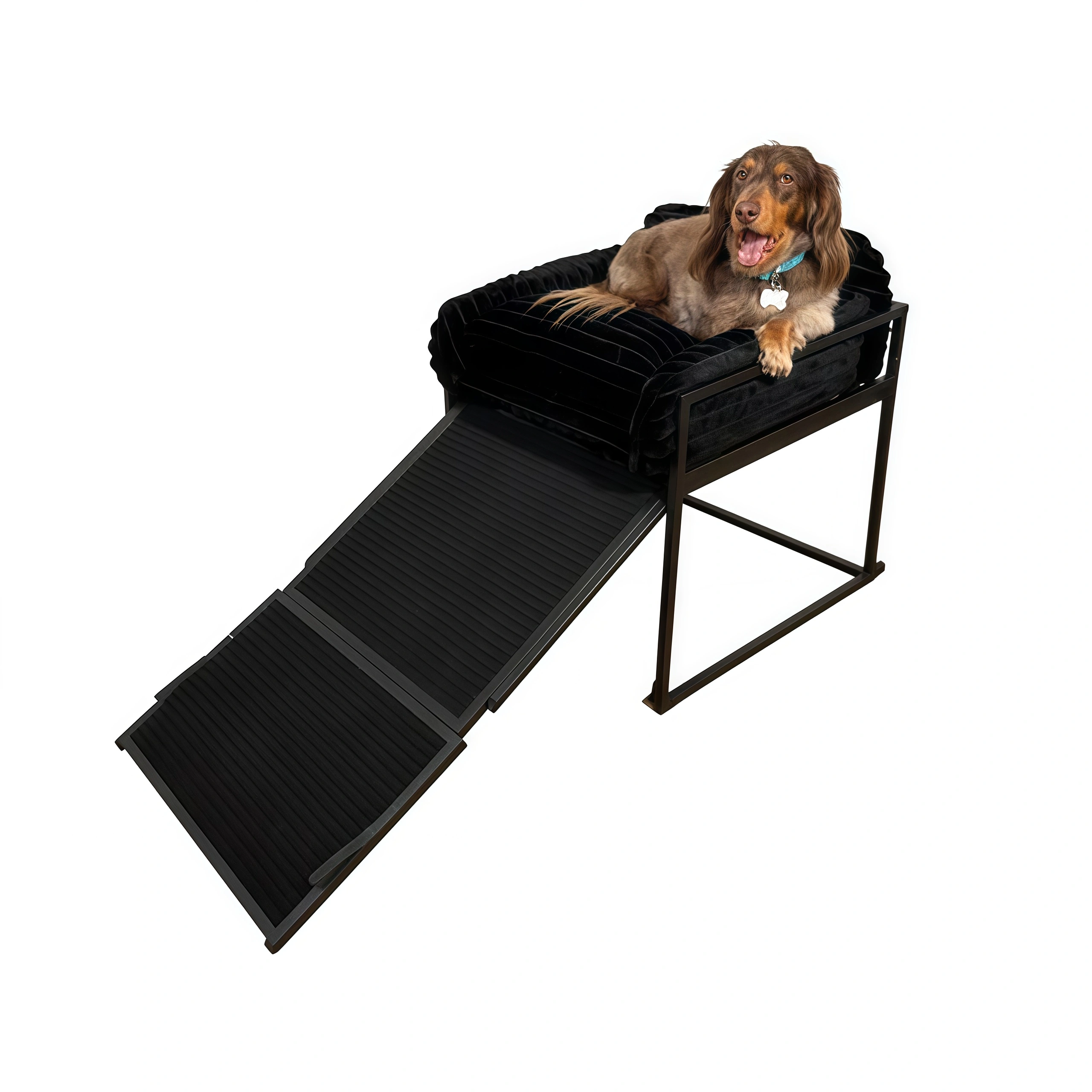 Pet Office Chair with Built-In Ramp – Joint-Friendly Elevated Comfort