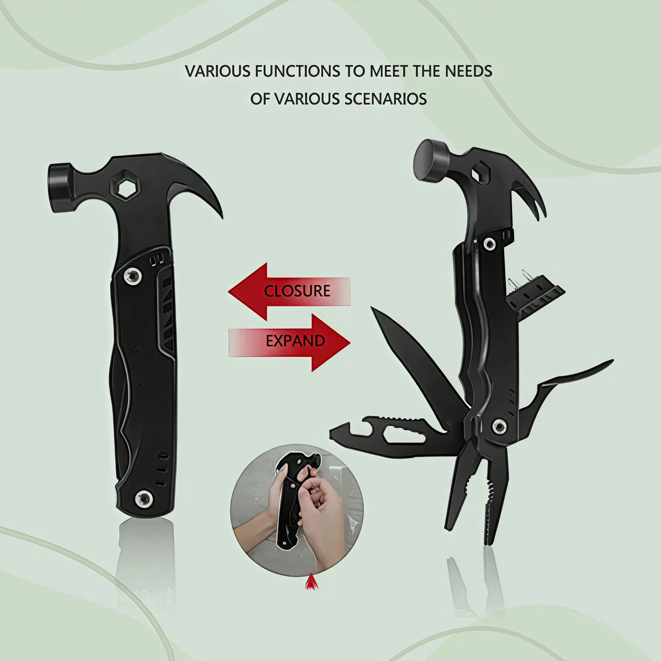 14-in-1 Multi-functional Tool - Essential for Hiking and Adventure