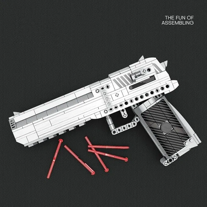Desert Eagle pistol building blocks, 408-piece gun model kit