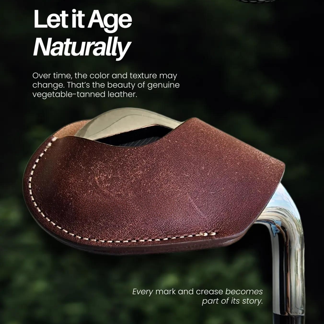 Leather Magnetic Iron Headcover – Premium Protection with Timeless Style