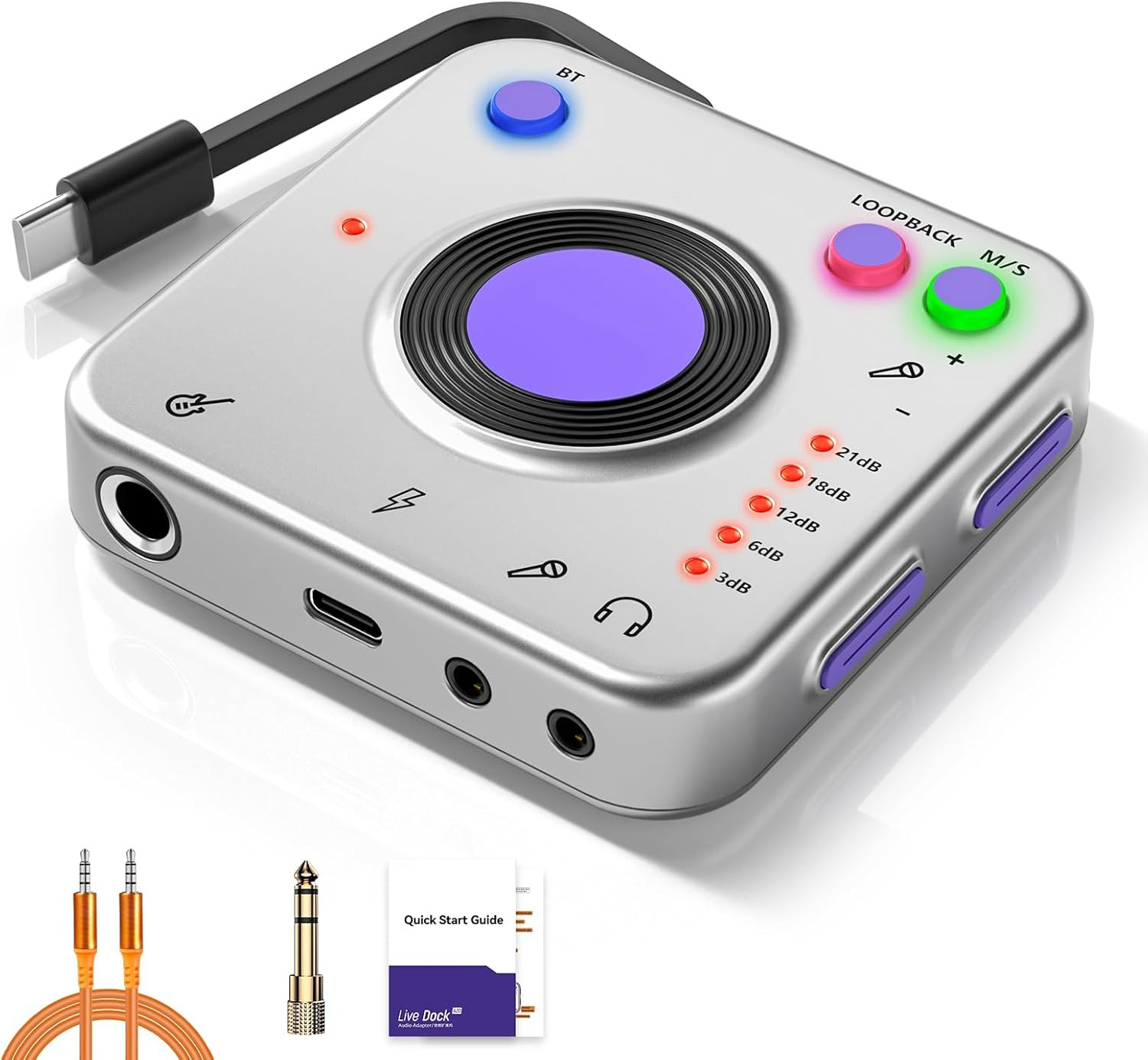 Compact Guitar Audio Interface – Plug, Play & Create Anywhere