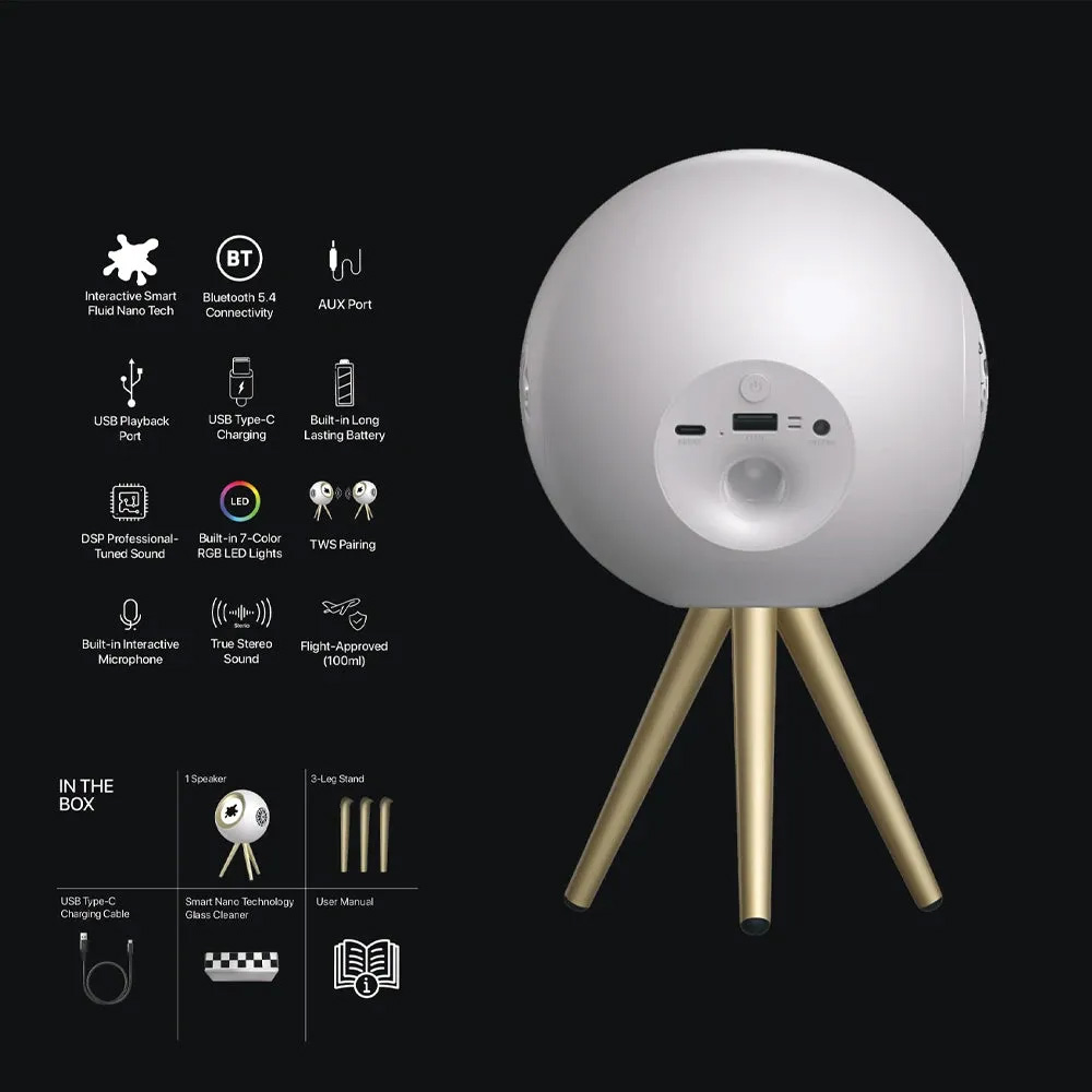 Glow-in-Motion Bluetooth Speaker — Visual Liquid Dance Audio