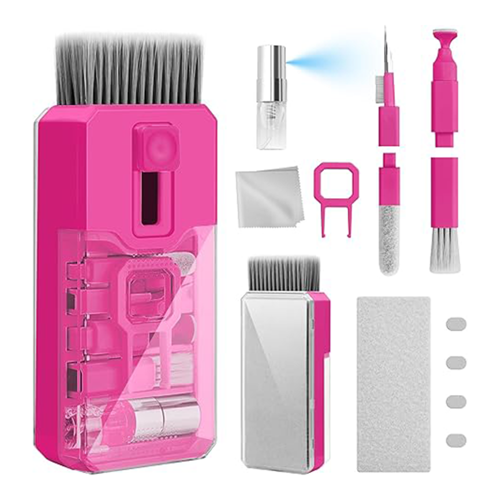 Multifunctional computer screen cleaning brush tool