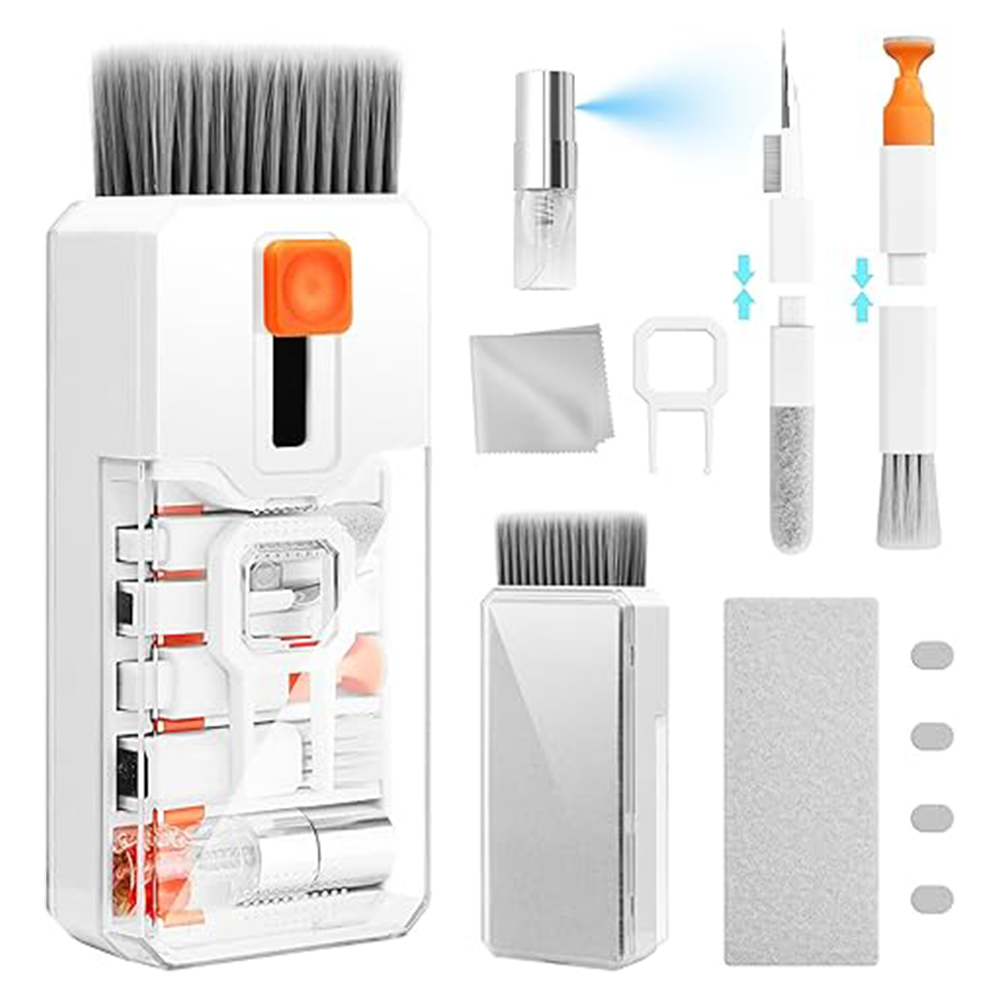 Multifunctional computer screen cleaning brush tool