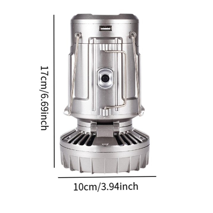 Camping Lantern with Fan – Foldable Portable Flashlight, Electric Fan, Ideal for Picnic