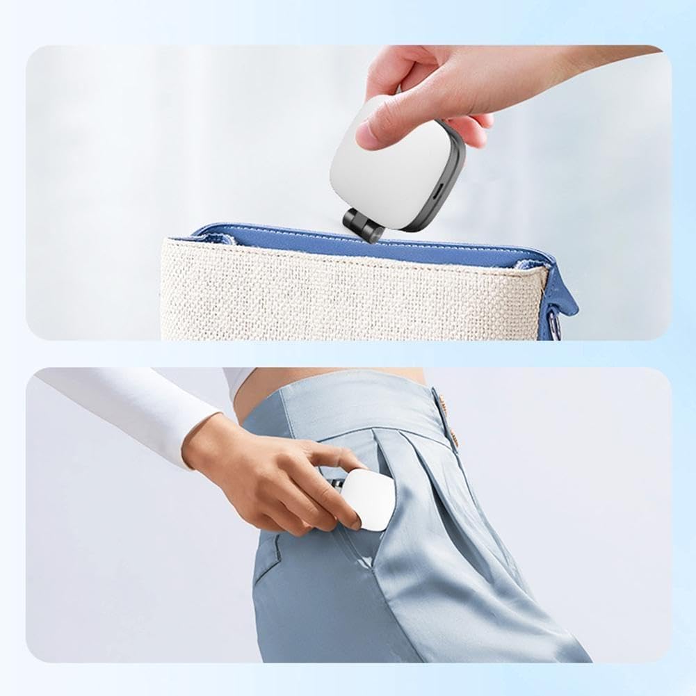 Magnetic Selfie Ring Light – Pocket-Size Phone Lighting with Mirror