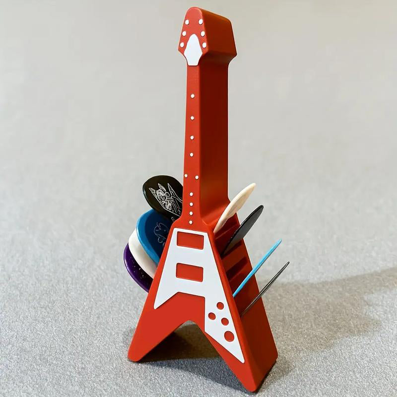 3D Printed Guitar Pick Holder Set – Amp Style Storage & Guitar Stand Combo