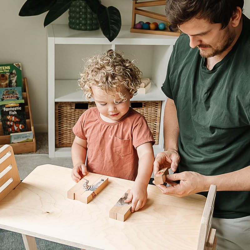 Wooden Animal Chunky Puzzles for Toddlers 2 Plus Years