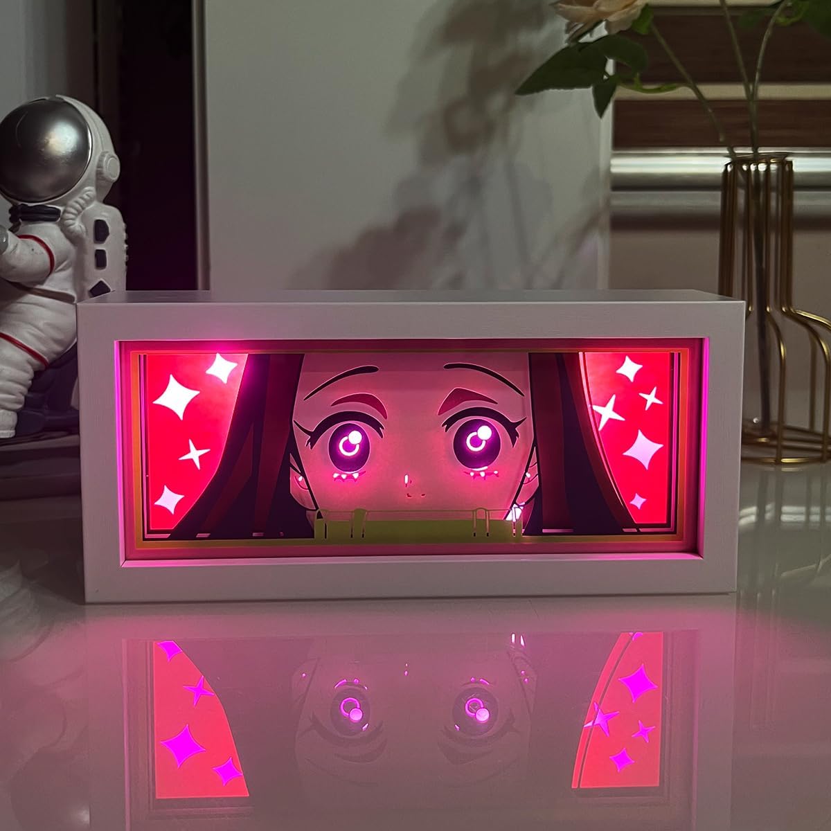 Anime Shadow Box RGB LED Light | Multicolor Paper Cut-Out Animation Light