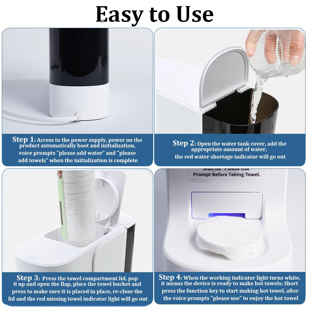 Hot Towel Dispenser – Fast Heating & Consistent 55°C Spa Experience