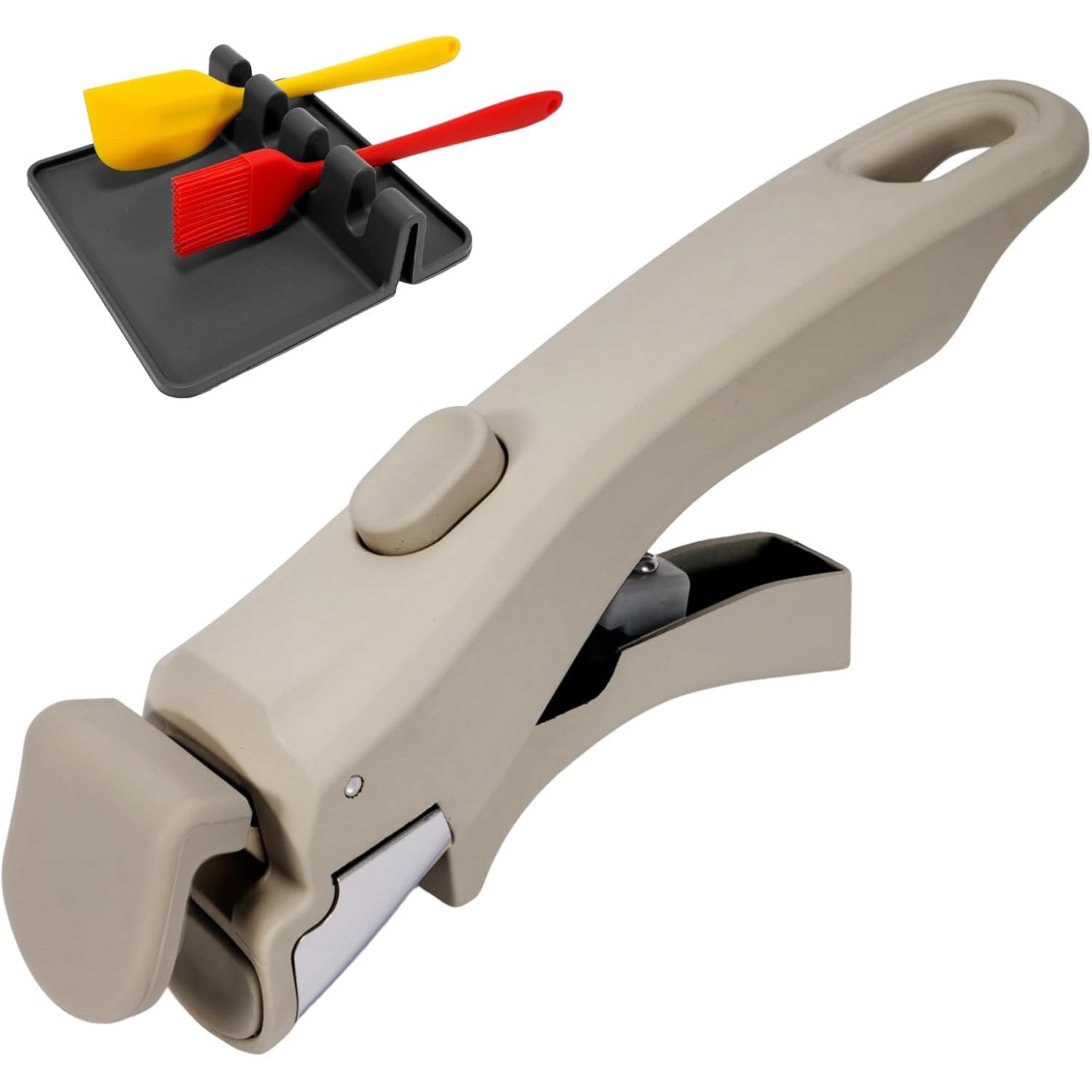 Detachable Cookware Handle with Spatula Rack and Oil Drip Mat – Heat-Resistant