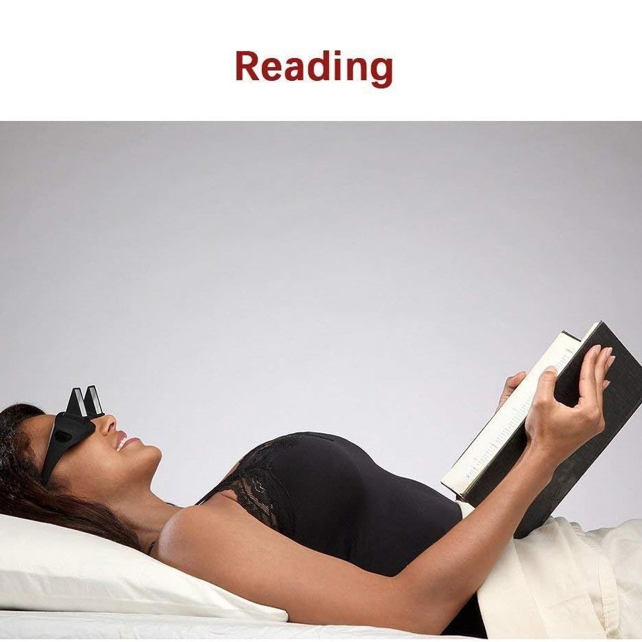 Lazy Glasses – Prism Glasses for Bed Reading and Watching TV, Adjustable for Adults and Children