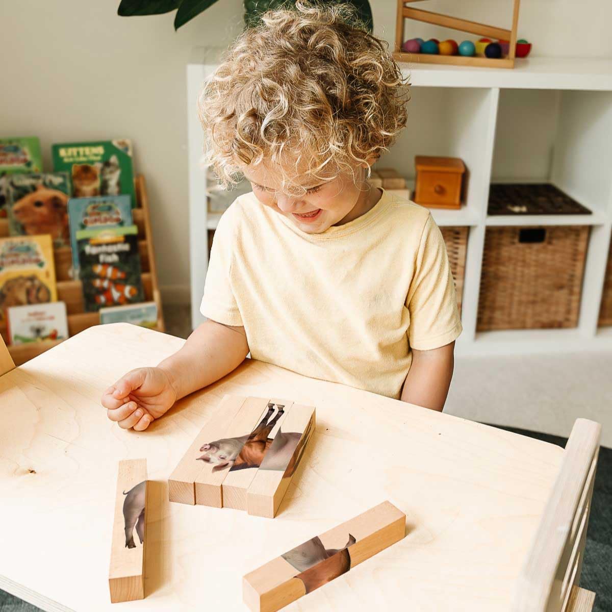 Wooden Animal Chunky Puzzles for Toddlers 2 Plus Years