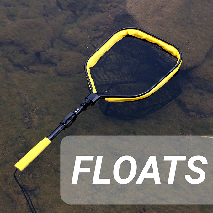 Floating fishing net with handle – foldable