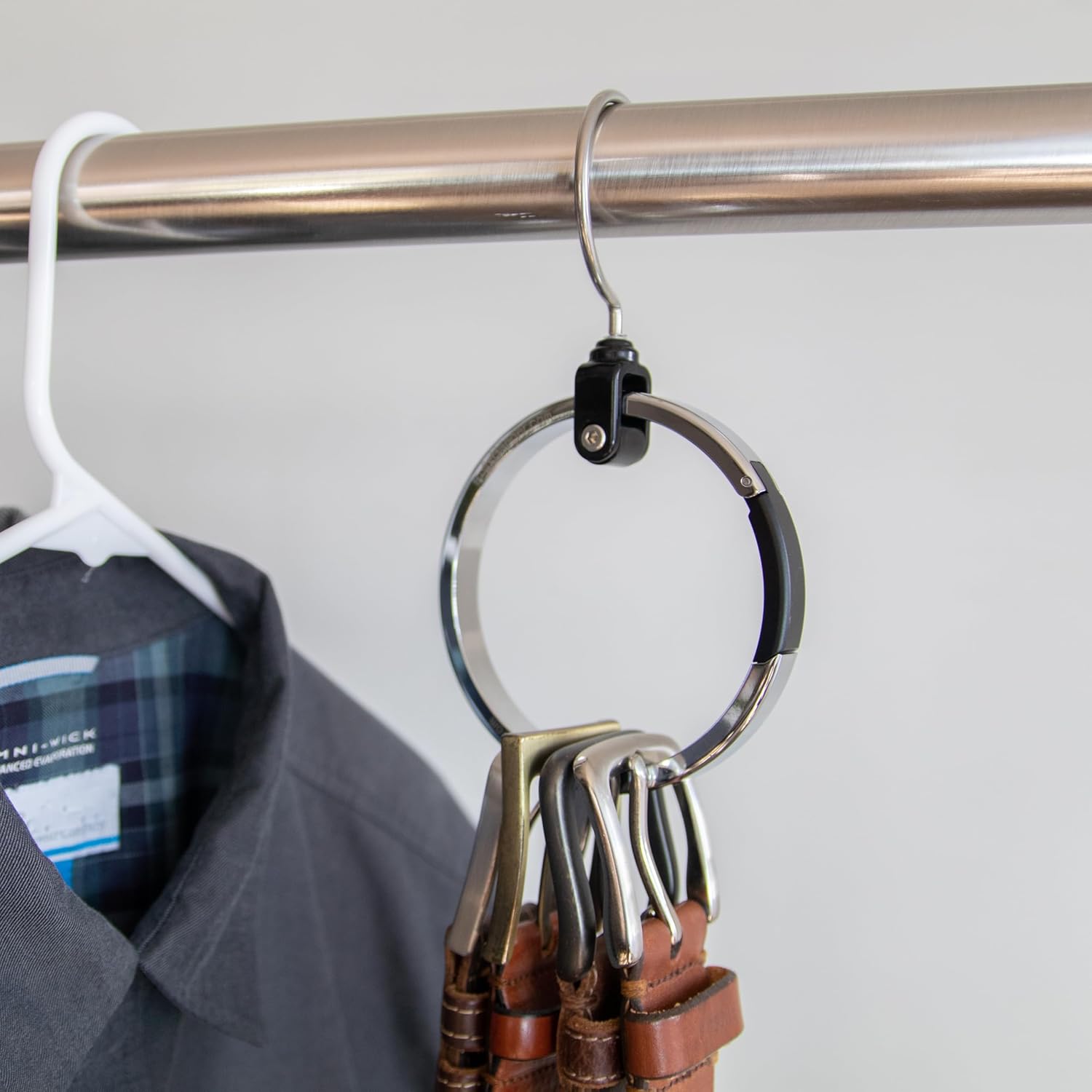 Multifunctional Rollable Hanger | Space-Saving Organizer for Belts, Hats, Scarves