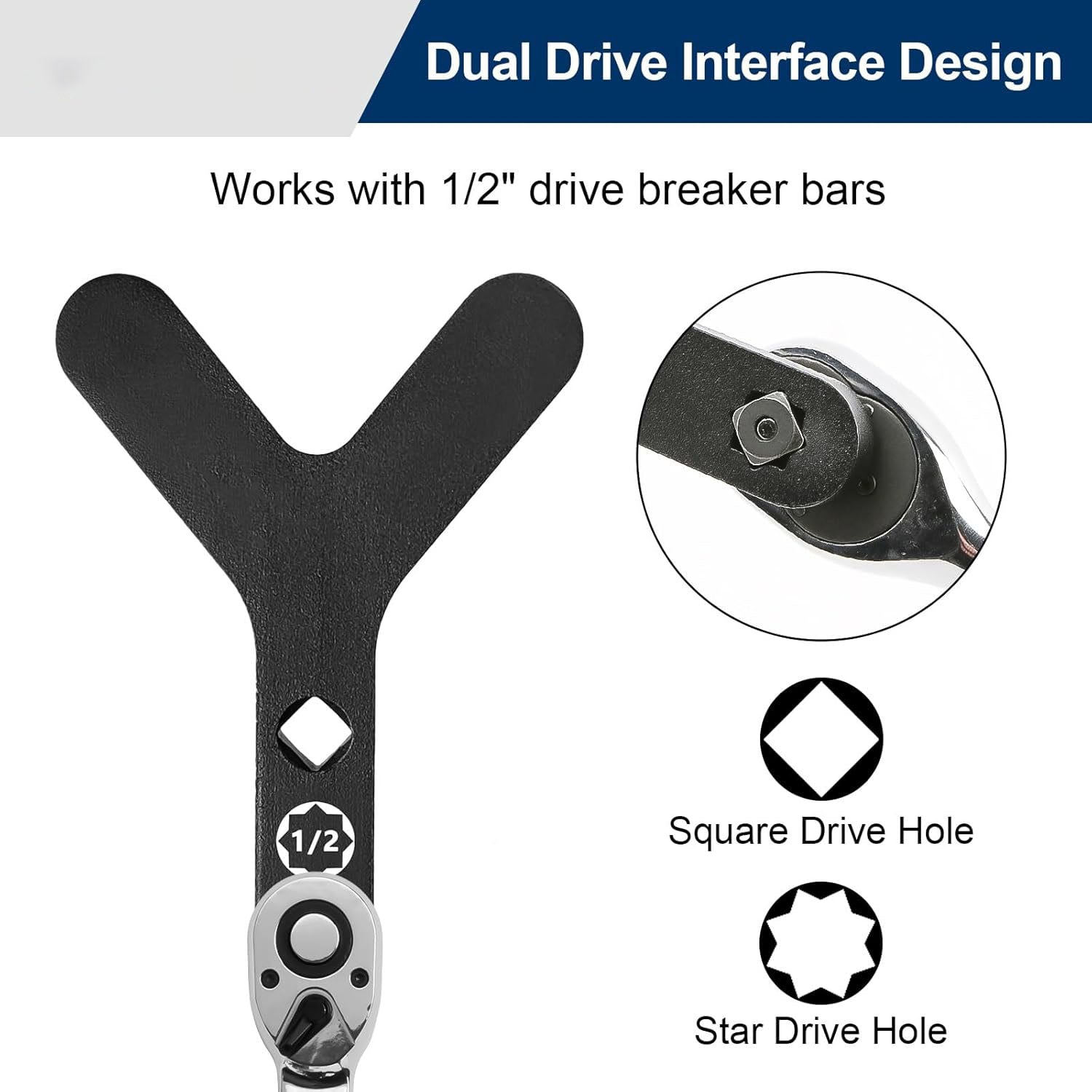 Lower Control Arm Puller Tool – Suspension Bushing Removal Tool, Compatible with 1/2-Inch Drive Breaker Bar