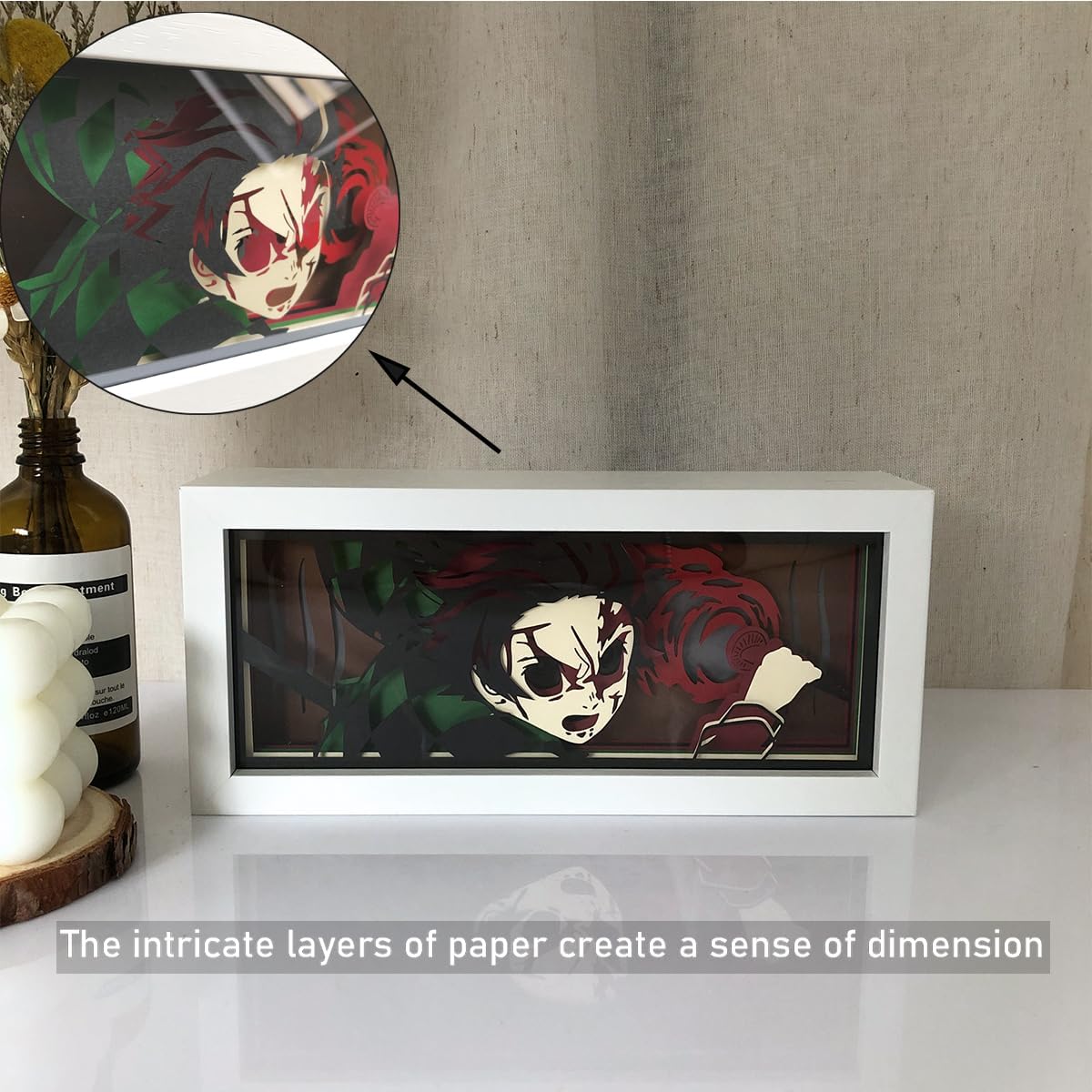 Anime Shadow Box RGB LED Light | Multicolor Paper Cut-Out Animation Light