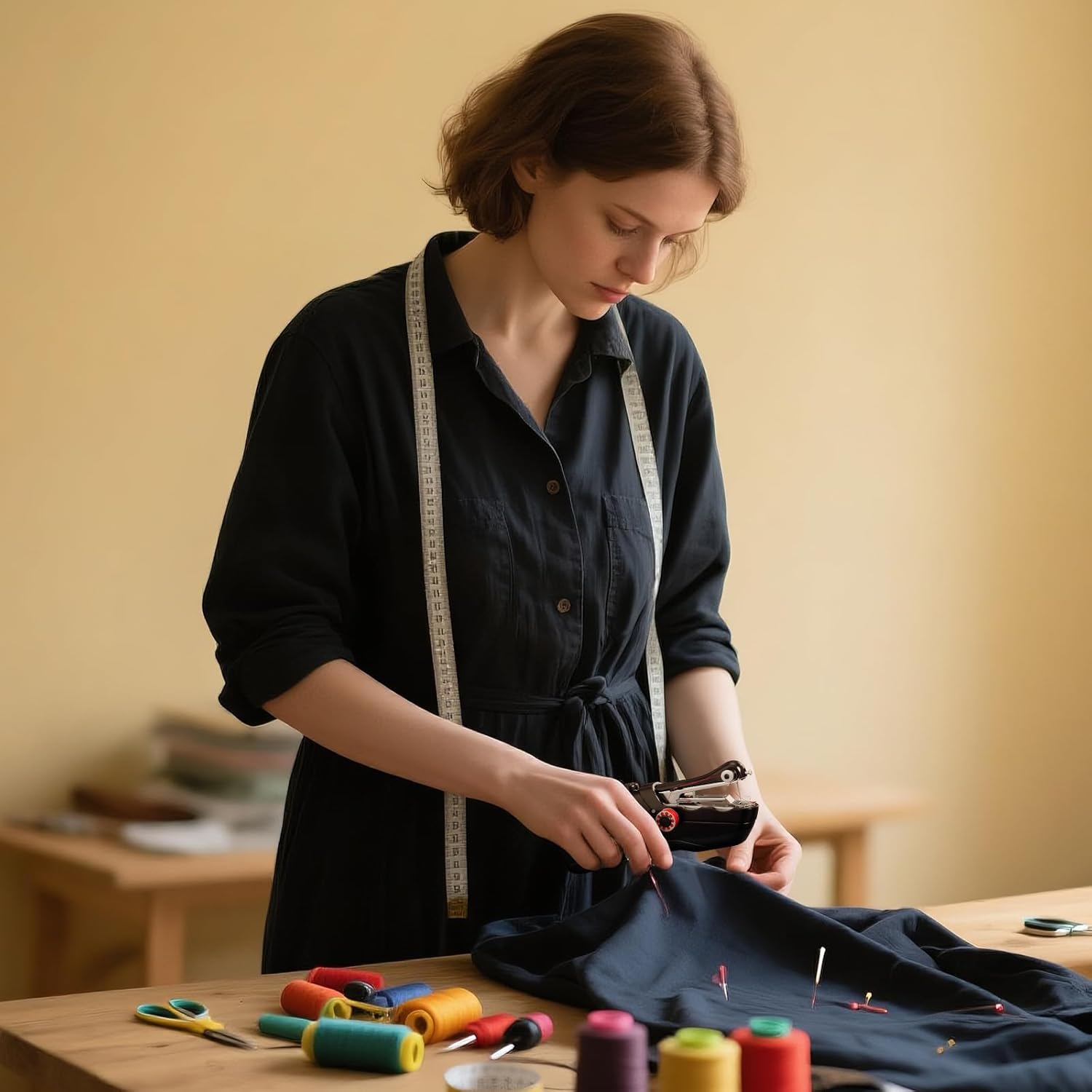 Handheld Portable Cordless Sewing Machine with 109-Piece Sewing Kit, Mini Electric Sewing Machine for Home and Travel Use