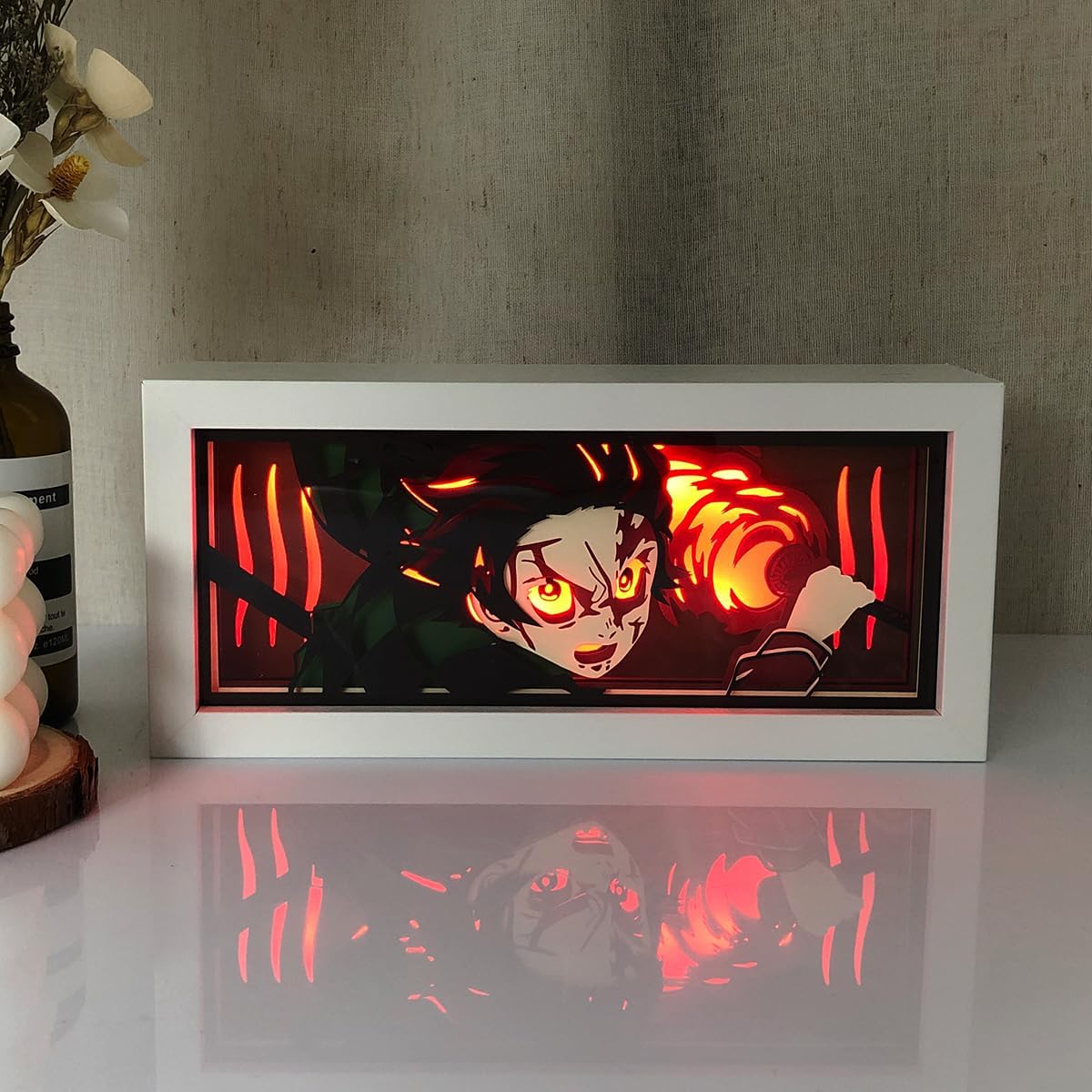 Anime Shadow Box RGB LED Light | Multicolor Paper Cut-Out Animation Light