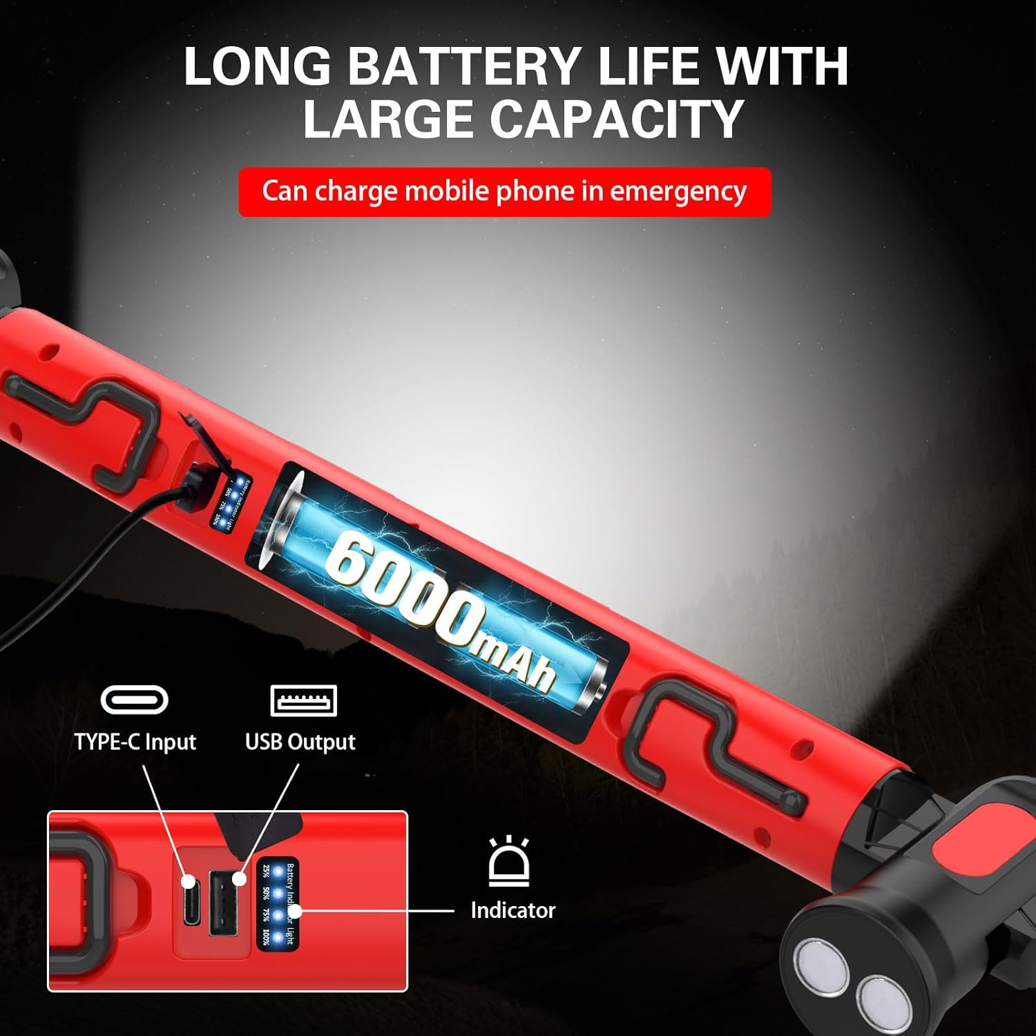 High-Brightness Under Hood Light – Rechargeable LED for Precision Repairs