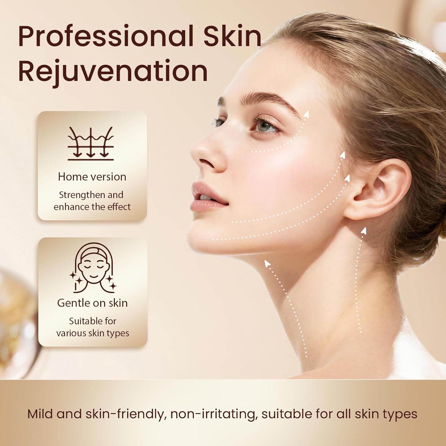 7-Color LED Facial Therapy Device, 3-in-1 Skin Care Tool for Wrinkle Reduction, Anti-Aging