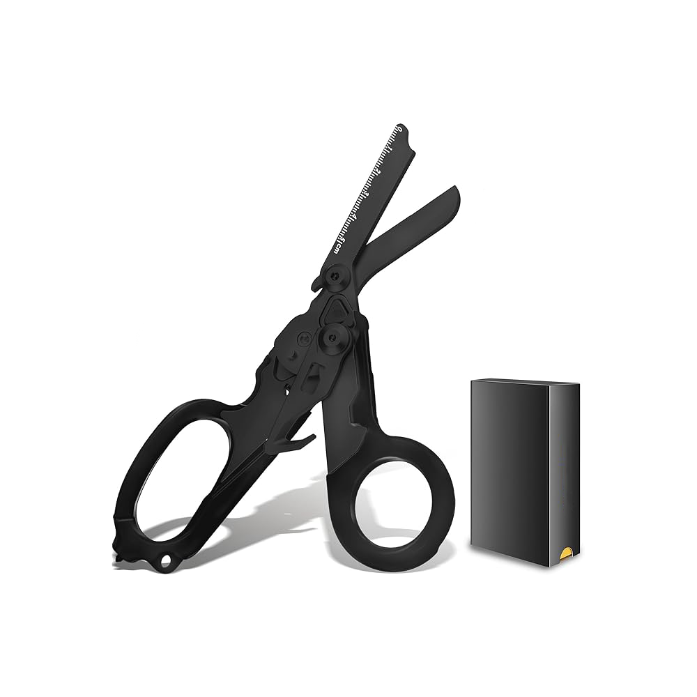 The trauma scissors are foldable (but do not come with a compatible sheath)