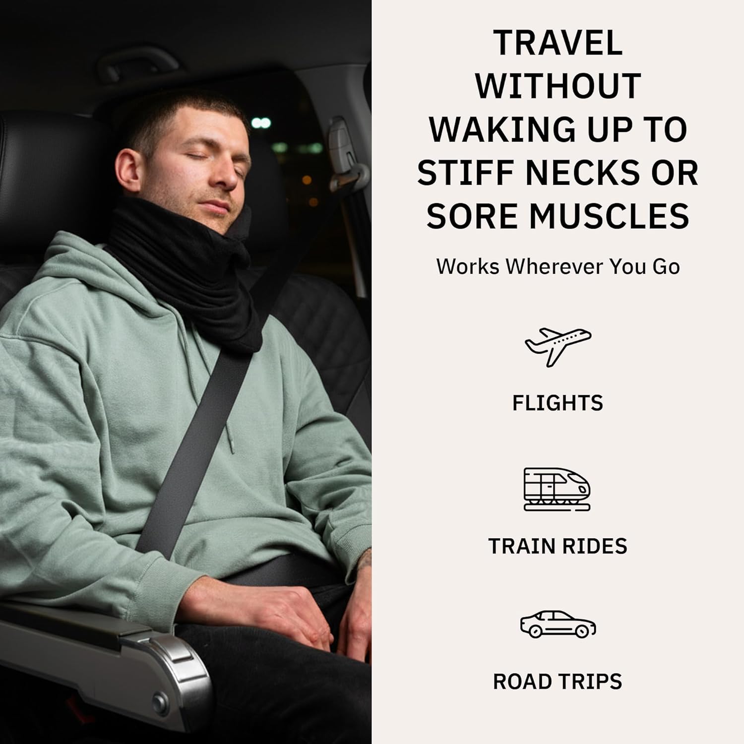 Super Soft Ergonomic Neck Support Travel Pillow