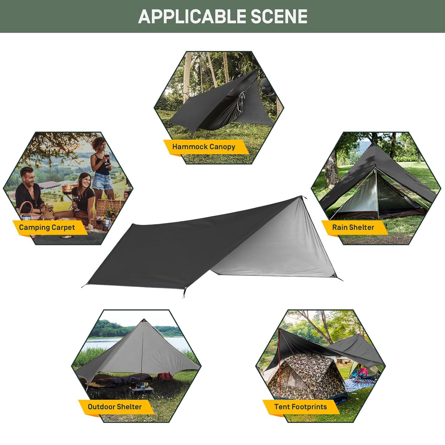 Waterproof Hammock Rain Fly – All-Weather Shelter for Camping & Hiking