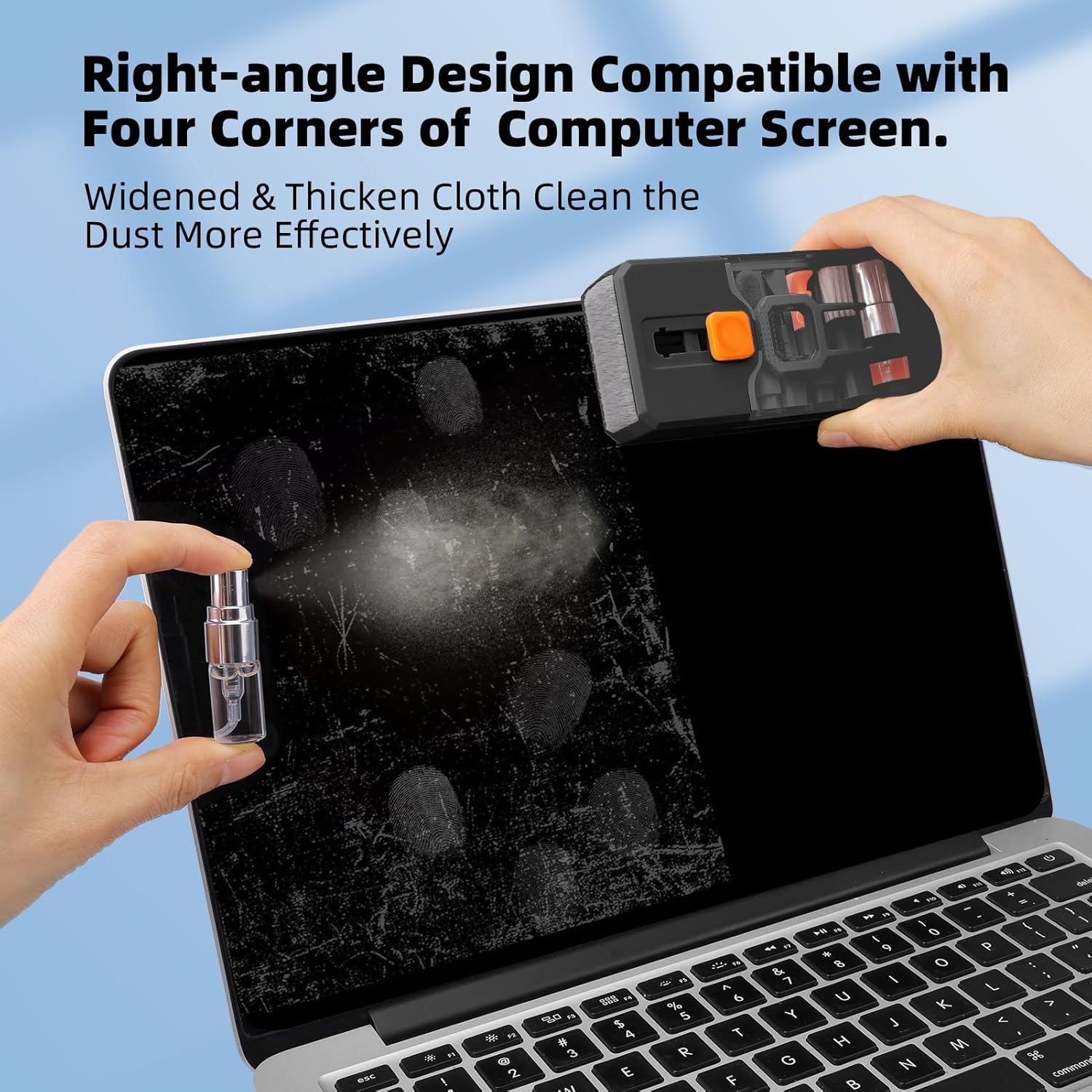 Multifunctional computer screen cleaning brush tool