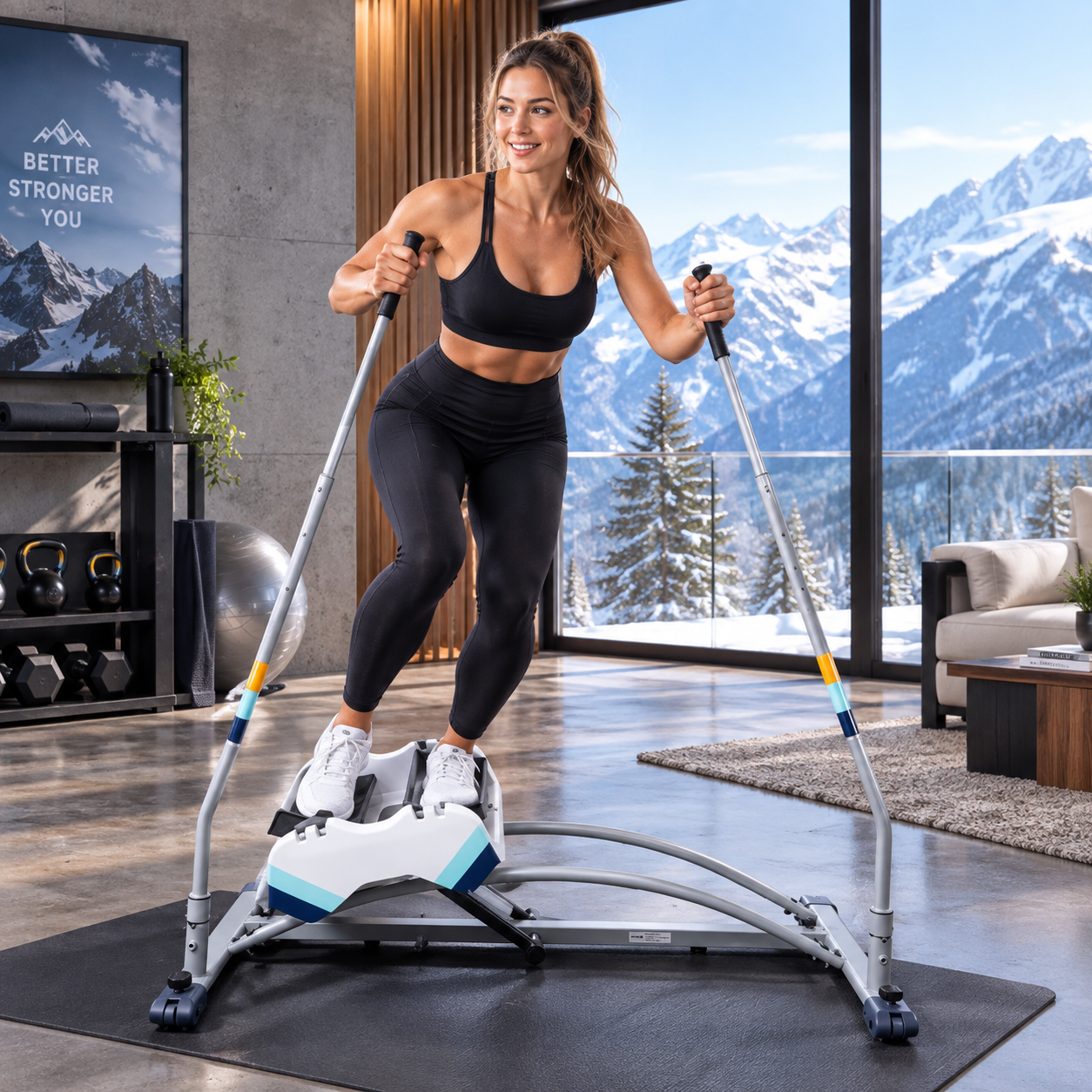 Indoor Ski Training Machine – Full Body Balance & Cardio Workout Equipment
