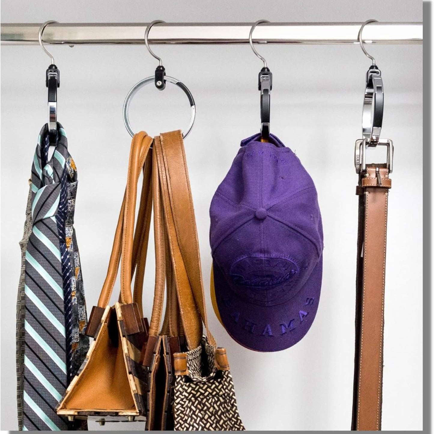 Multifunctional Rollable Hanger | Space-Saving Organizer for Belts, Hats, Scarves