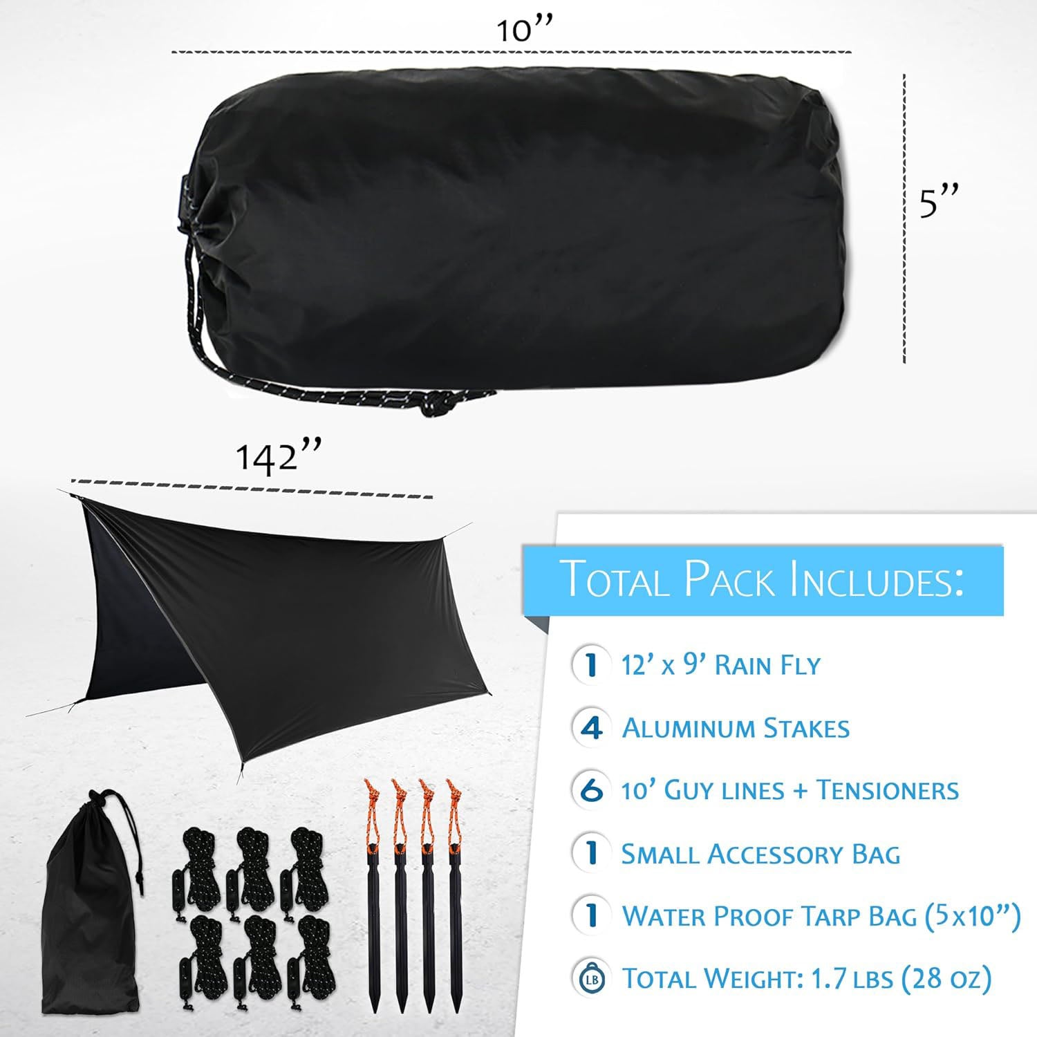 Waterproof Hammock Rain Fly – All-Weather Shelter for Camping & Hiking